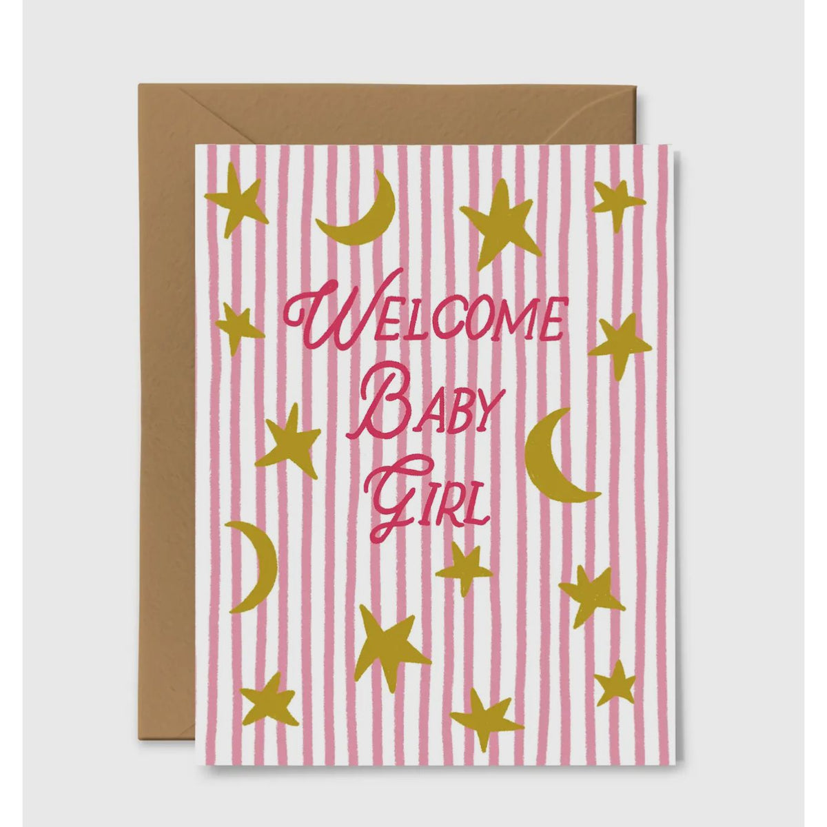 welcome baby girl card