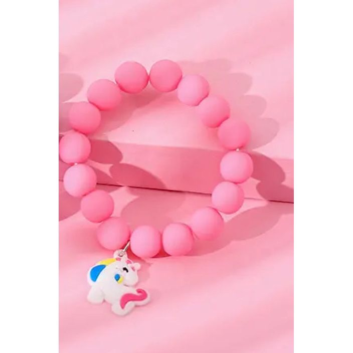 pink unicorn charm bracelet
