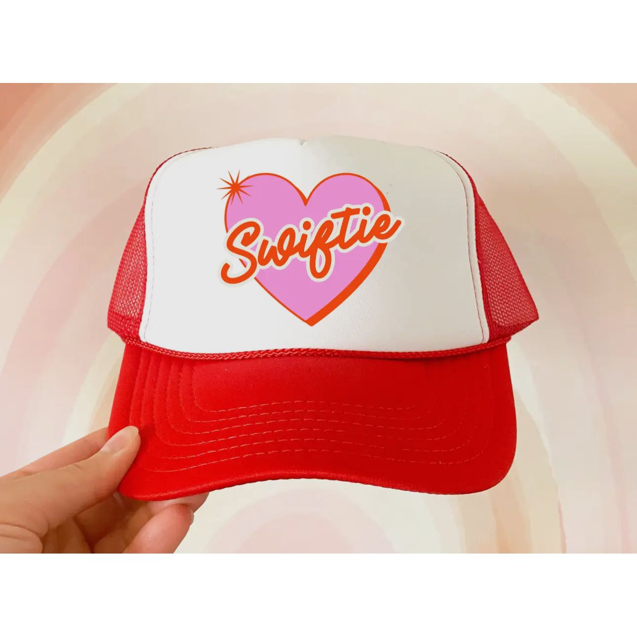 swiftie heart trucker hat