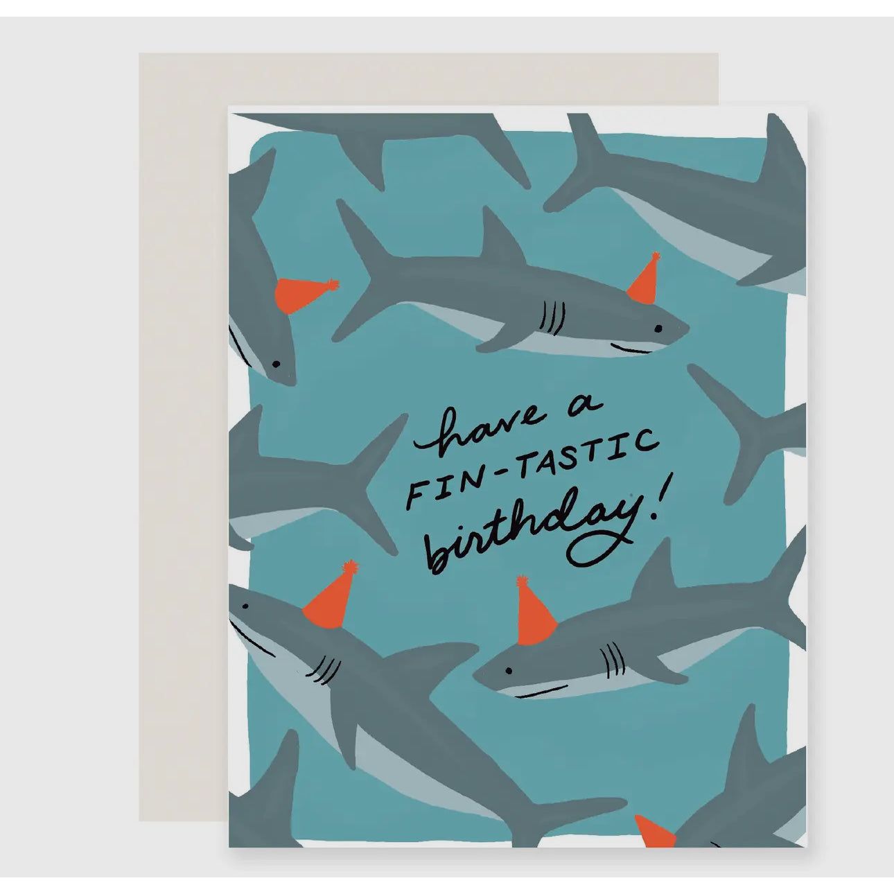 fin-tastic shark birthday card