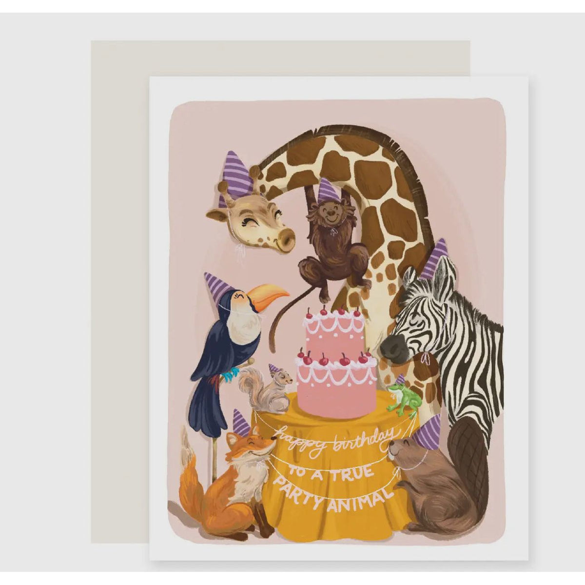 animal party birthday card