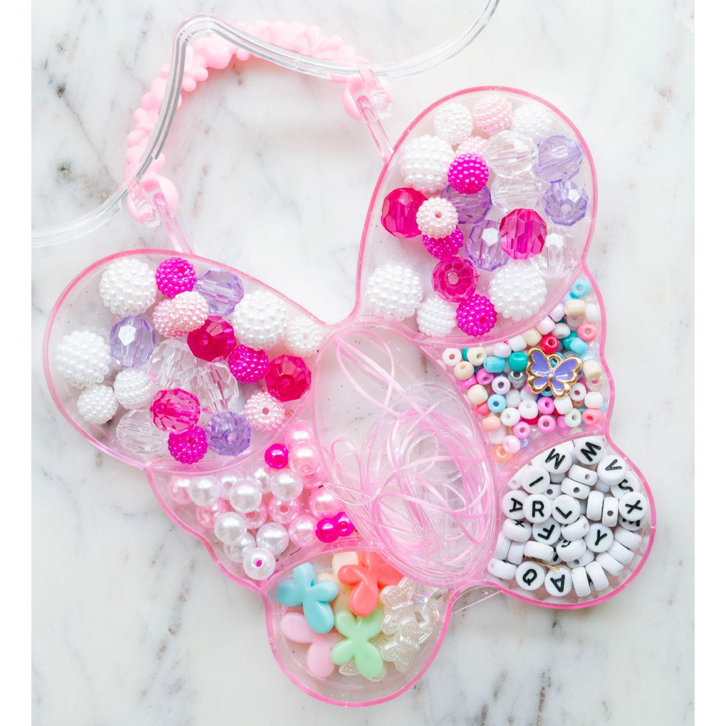 pretty in pink butterfly diy bead kit