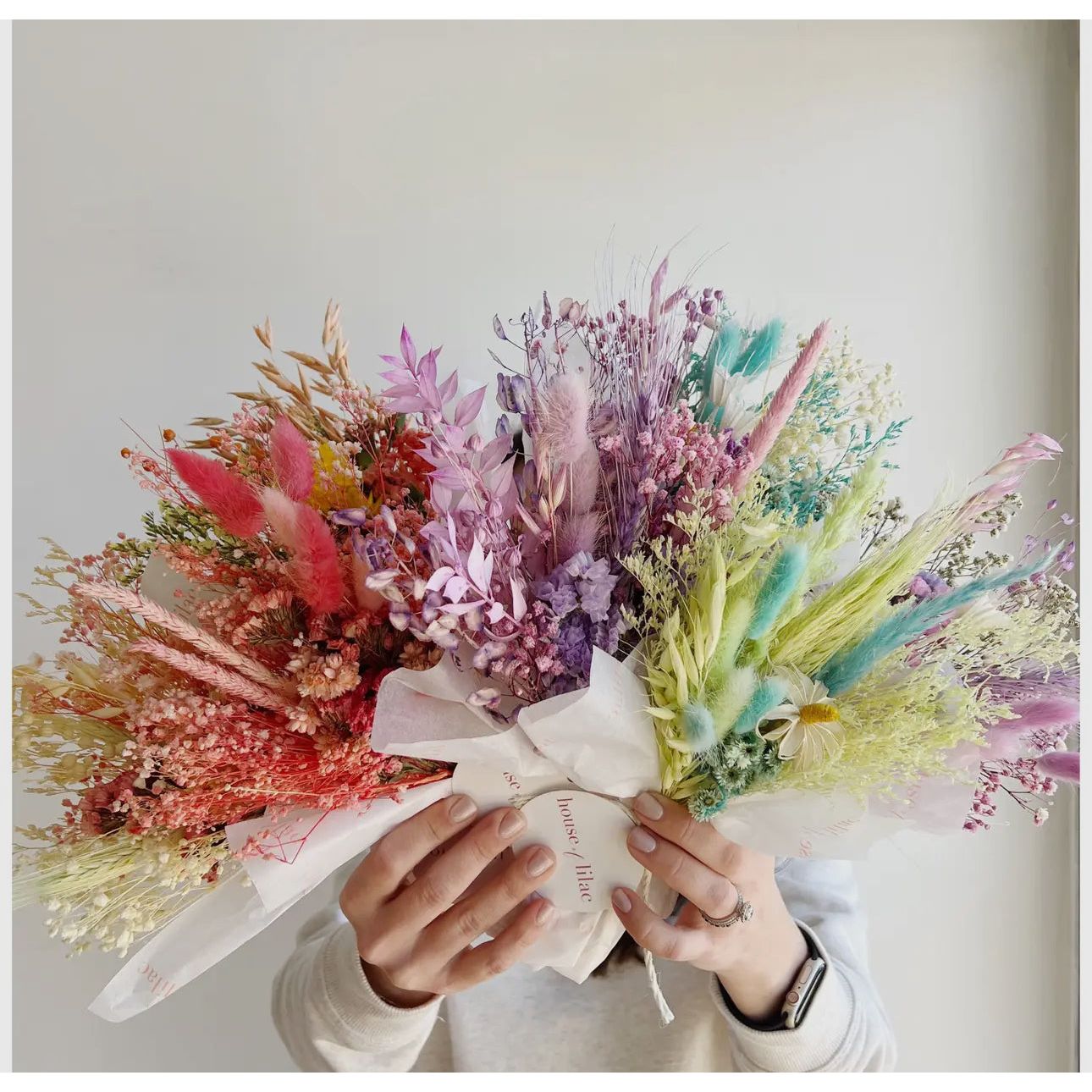 whimsical dried flower bouquet | assorted colors