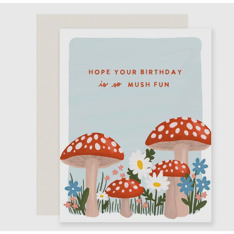 mushroom birthday card