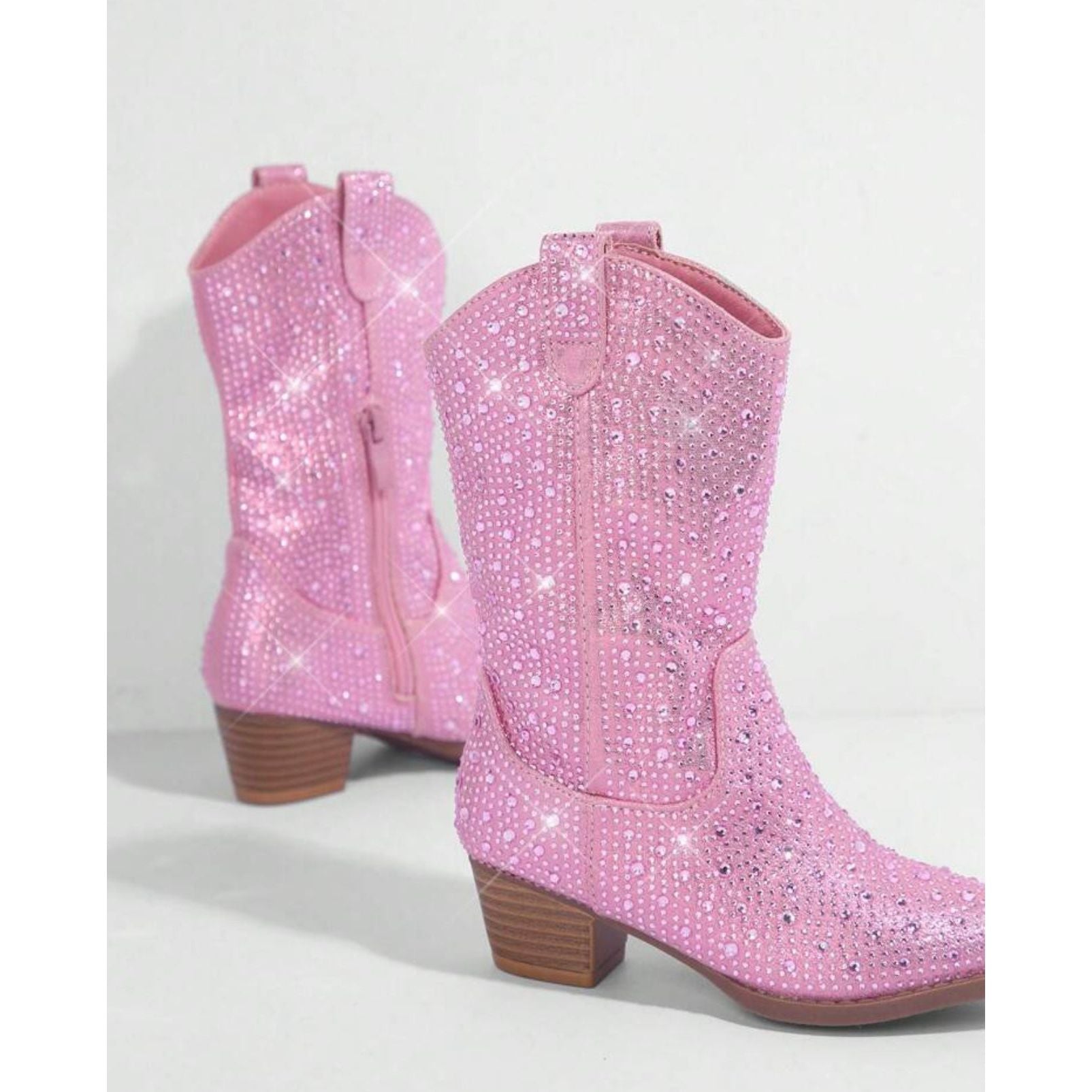 kids rhinestone cowboy boots | pink