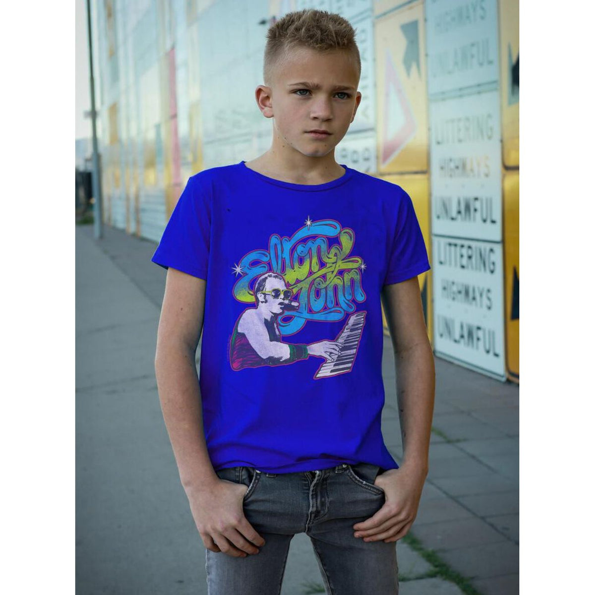 elton john organic short sleeve tee