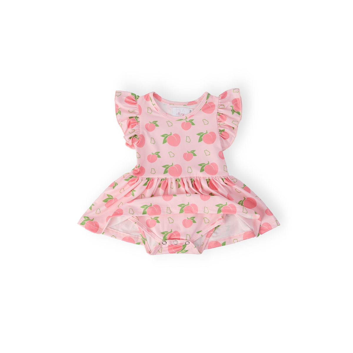 Georgia Peach S/S Flutter Twirl Bodysuit