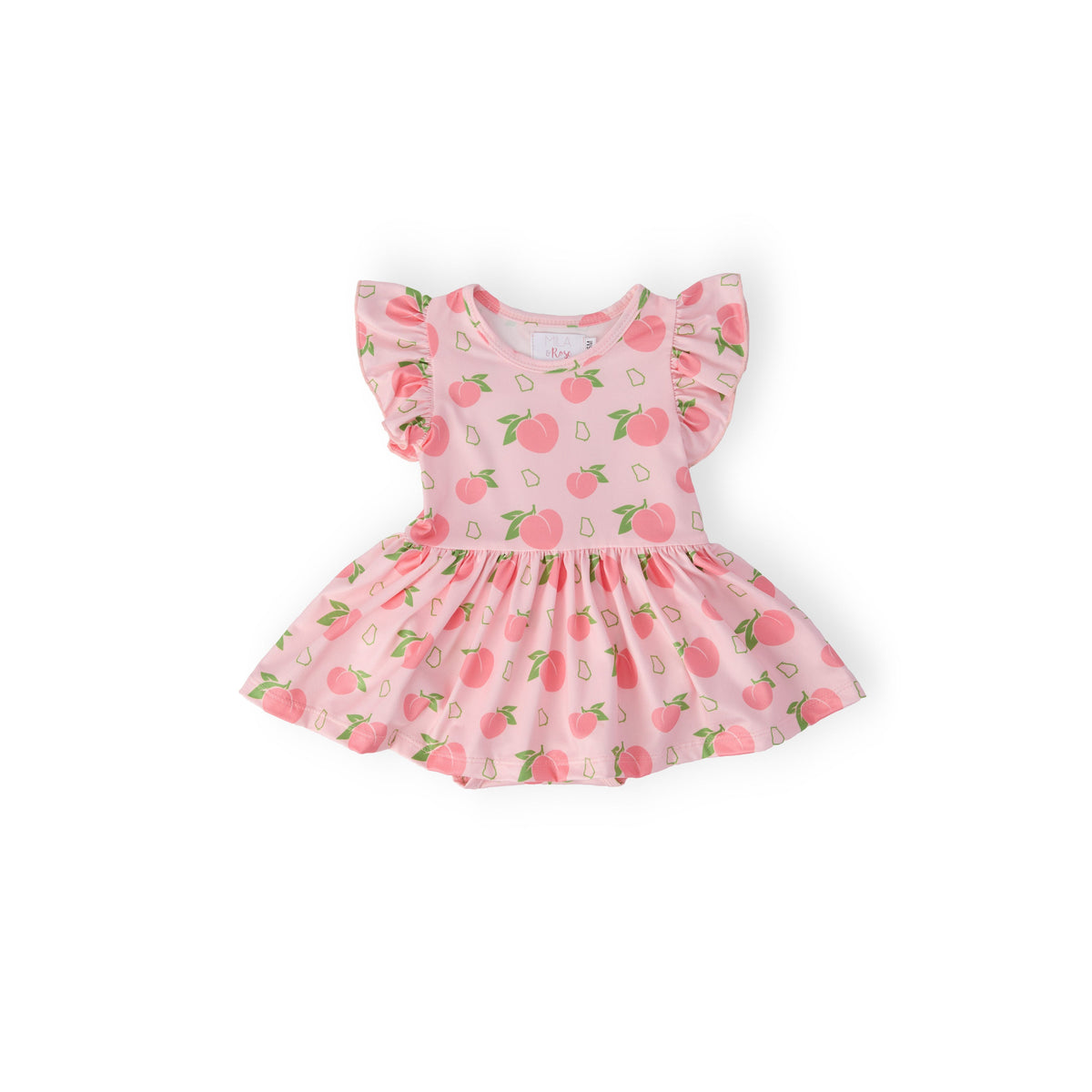 Georgia Peach S/S Flutter Twirl Bodysuit