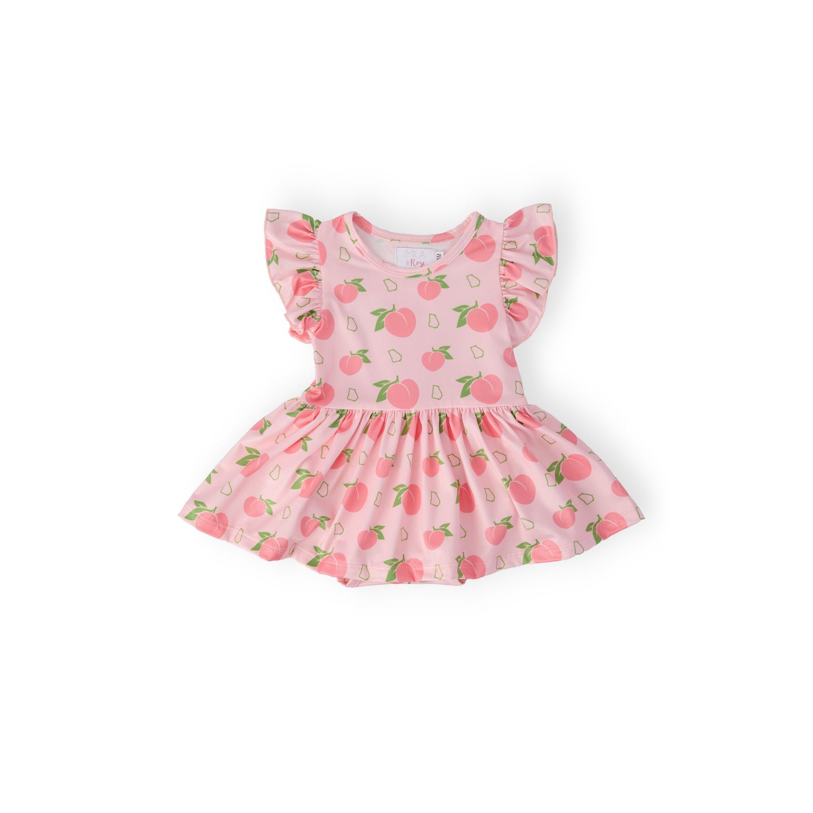 Georgia Peach S/S Flutter Twirl Bodysuit