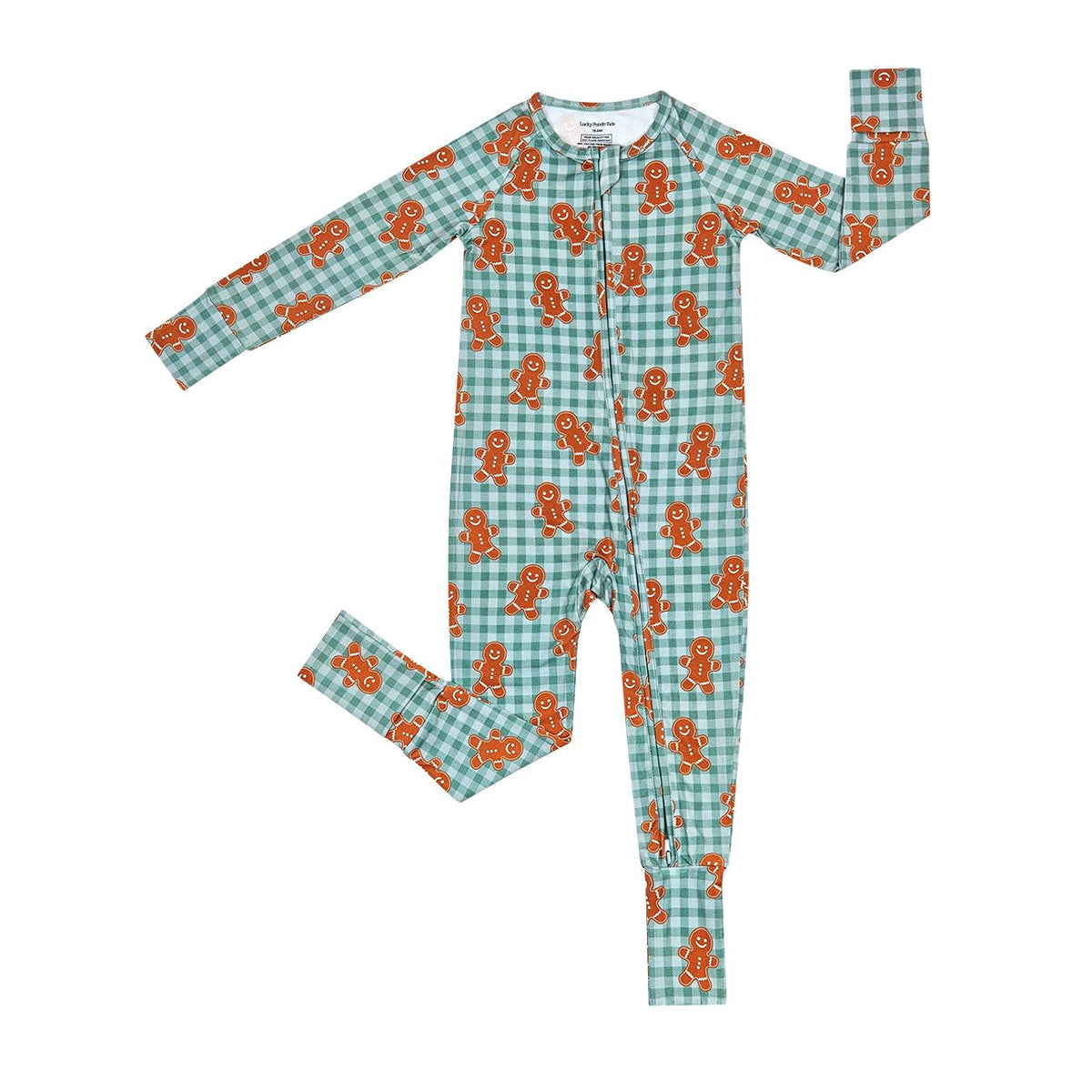 Bamboo Zip Romper | Gingerbread Gingham
