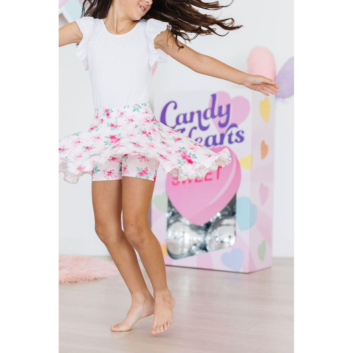 Gingham Bows Ruffle Twirl Skort
