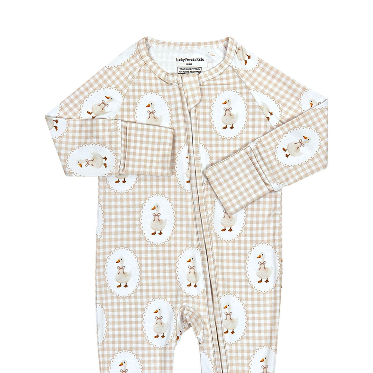 Bamboo Zip Romper | Gingham & Goose