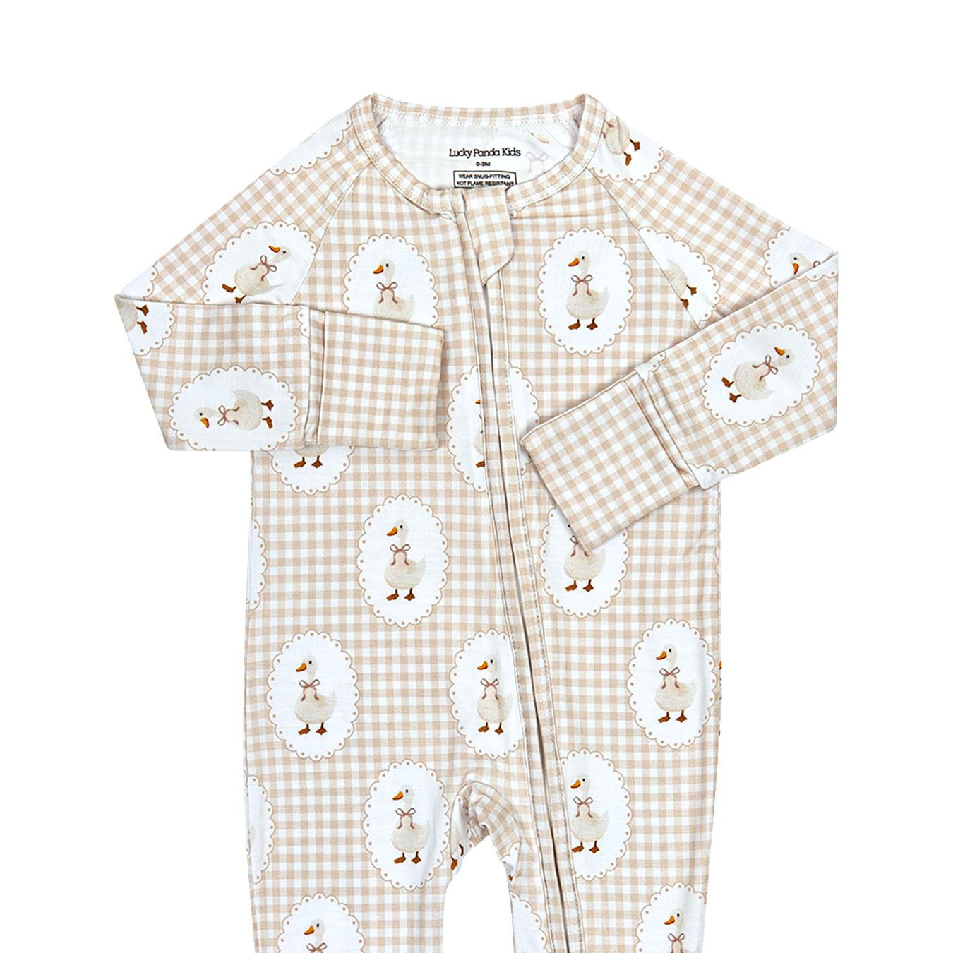 Bamboo Zip Romper | Gingham & Goose