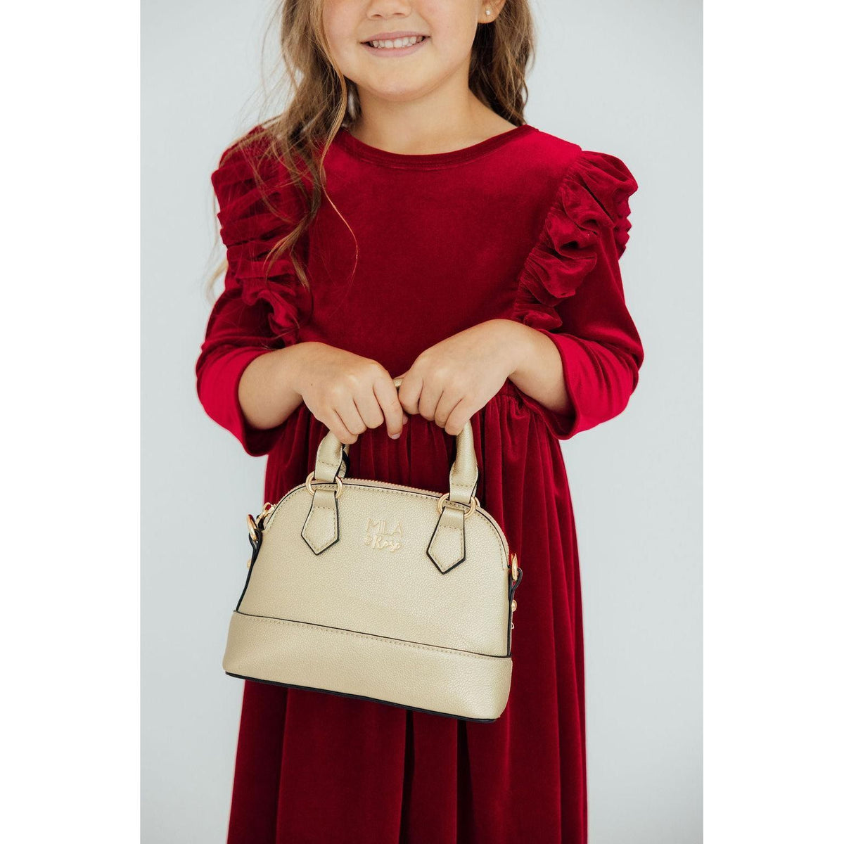 Gold Metallic Girl's Crossbody Purse