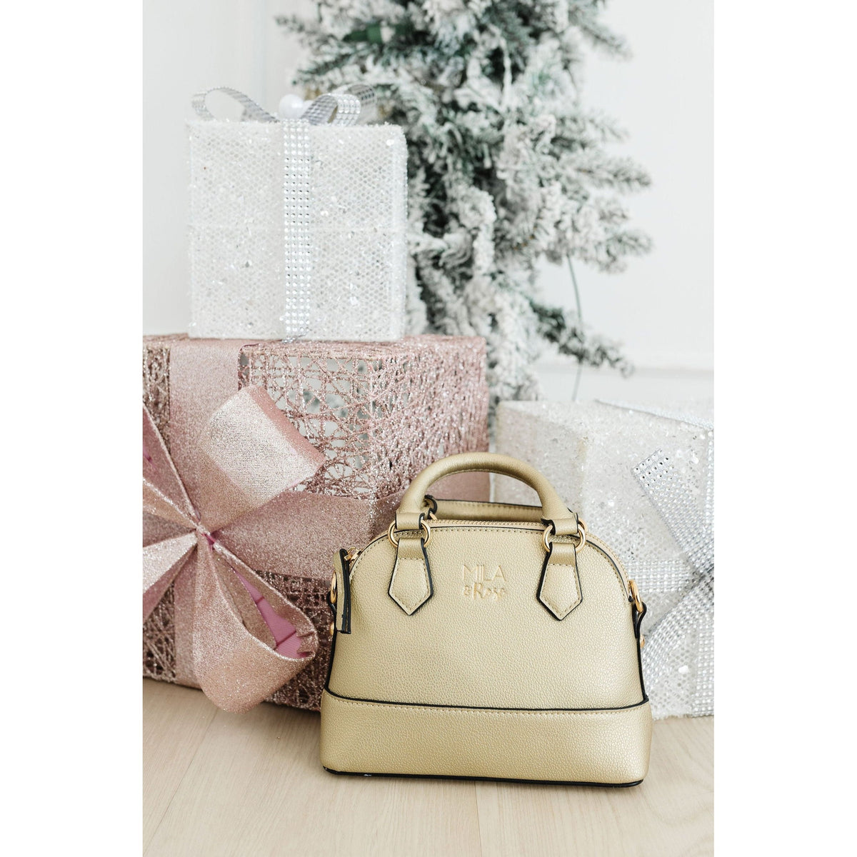 Gold Metallic Girl's Crossbody Purse