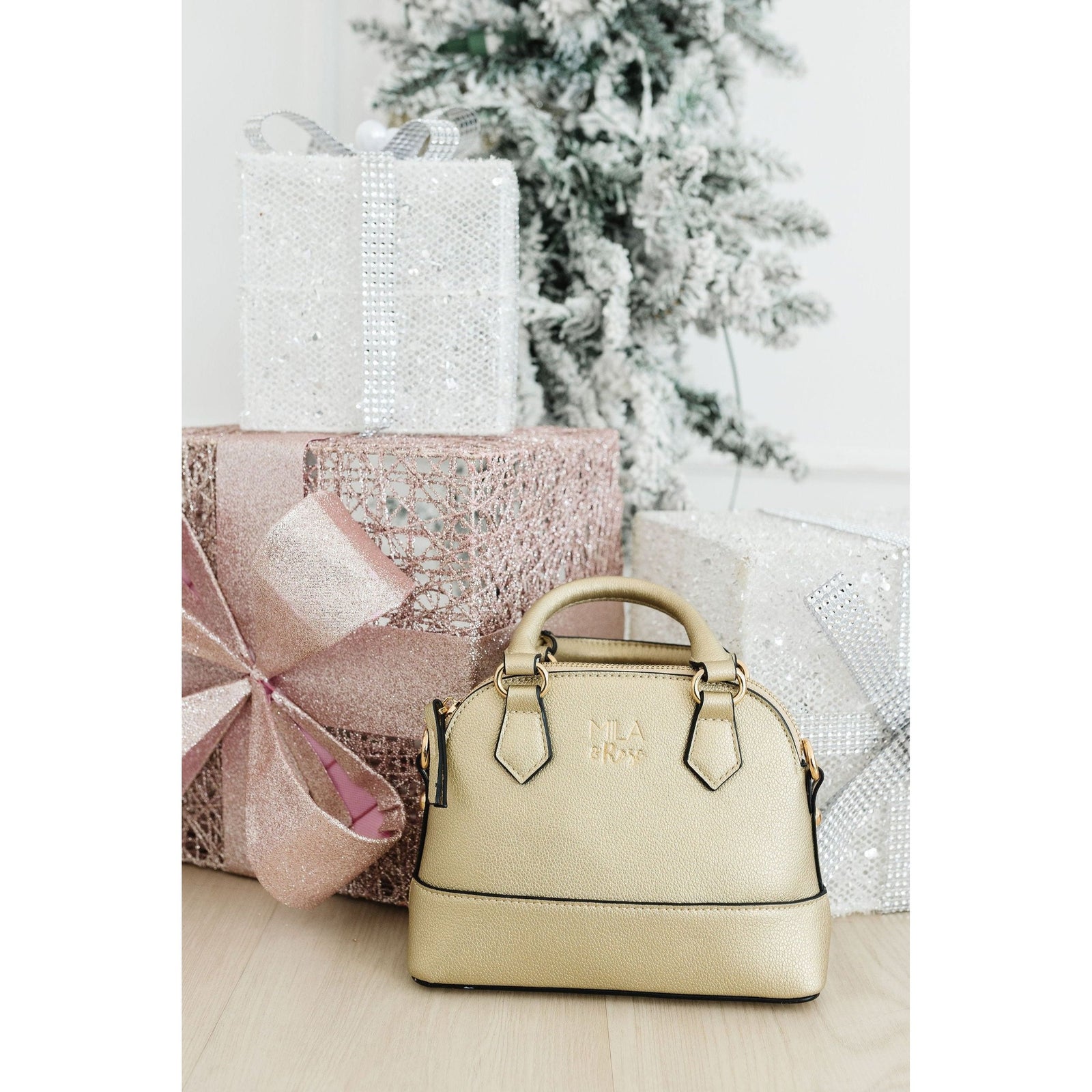 Gold Metallic Girl's Crossbody Purse