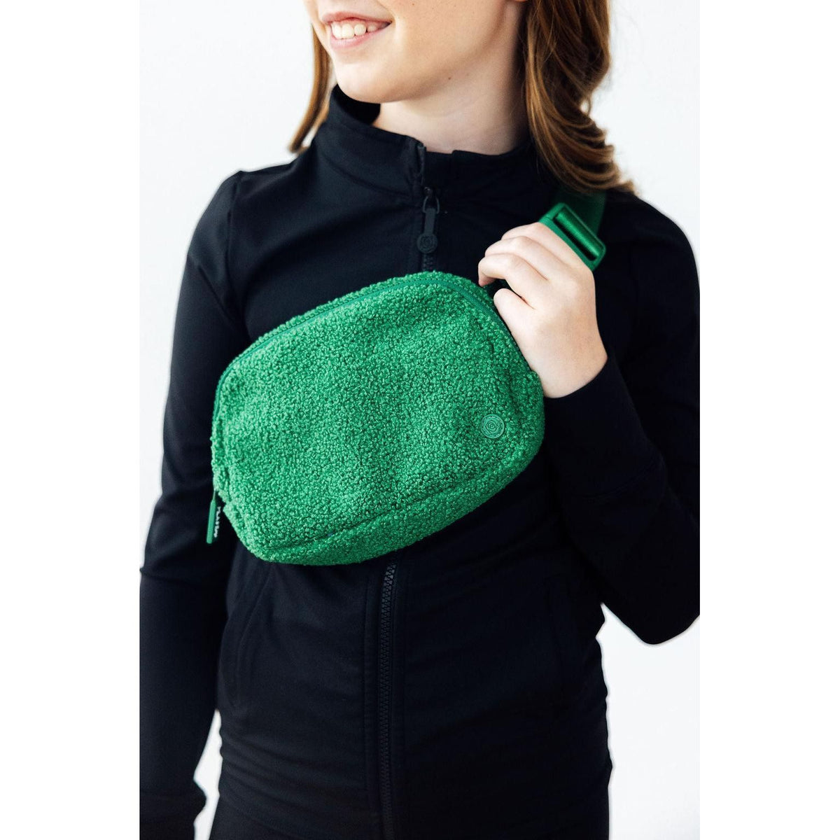 Green Fleece Belt Bag
