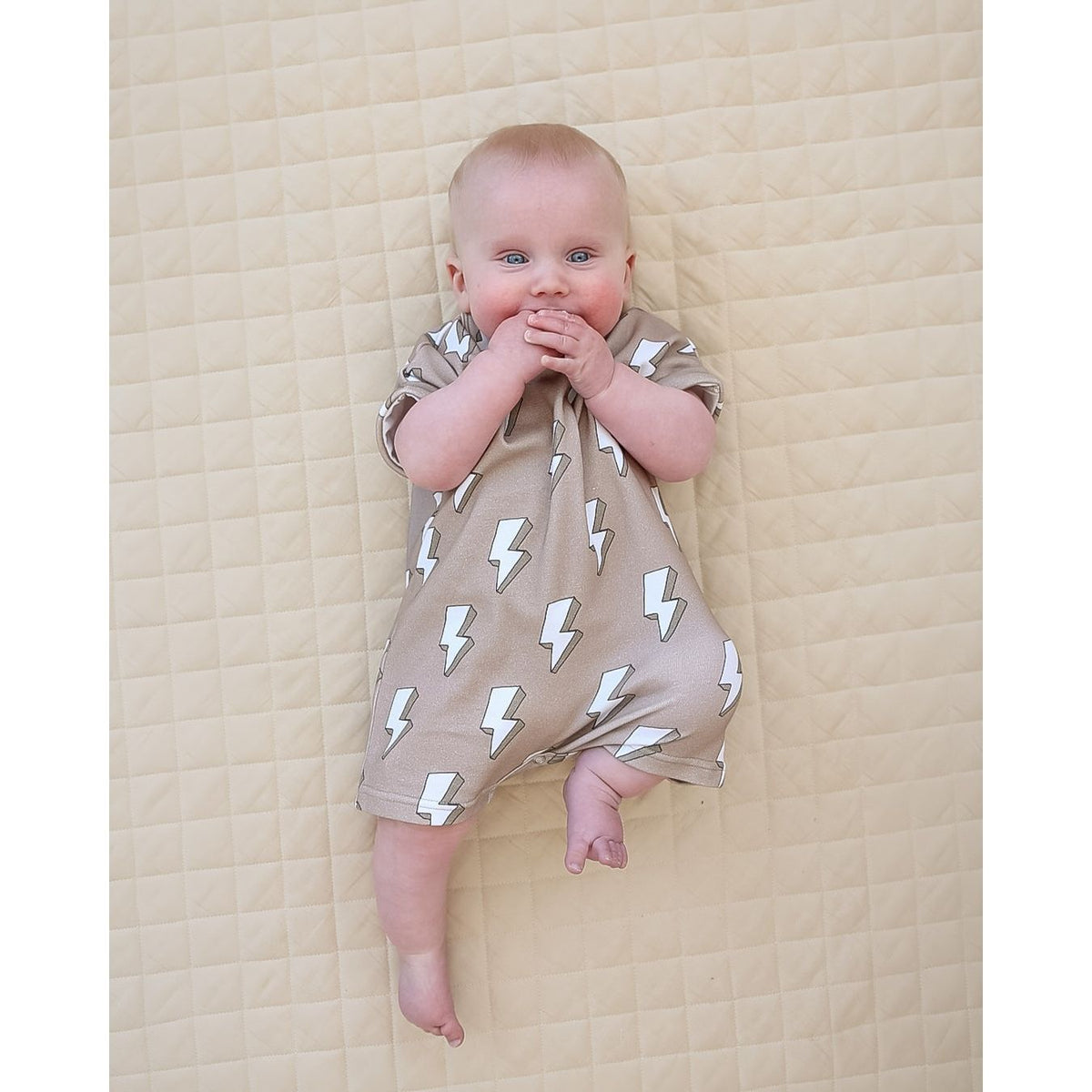 Cotton Romper | Electric Beige