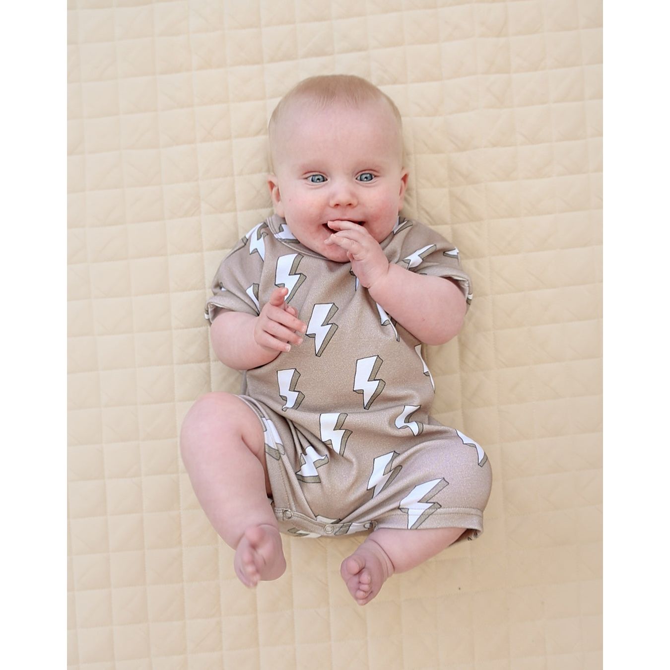 Cotton Romper | Electric Beige