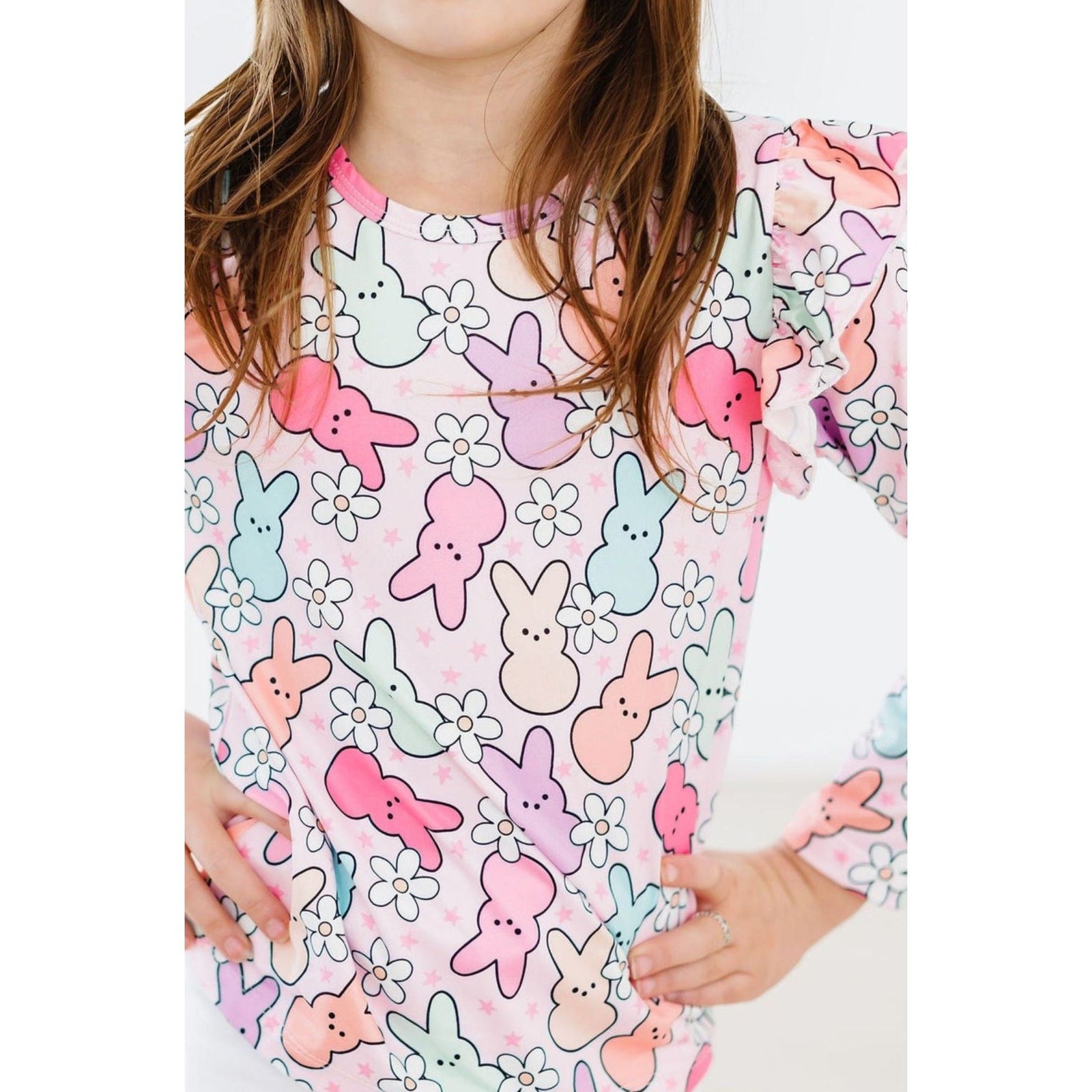 Hangin with My Peeps L/S Ruffle Tee