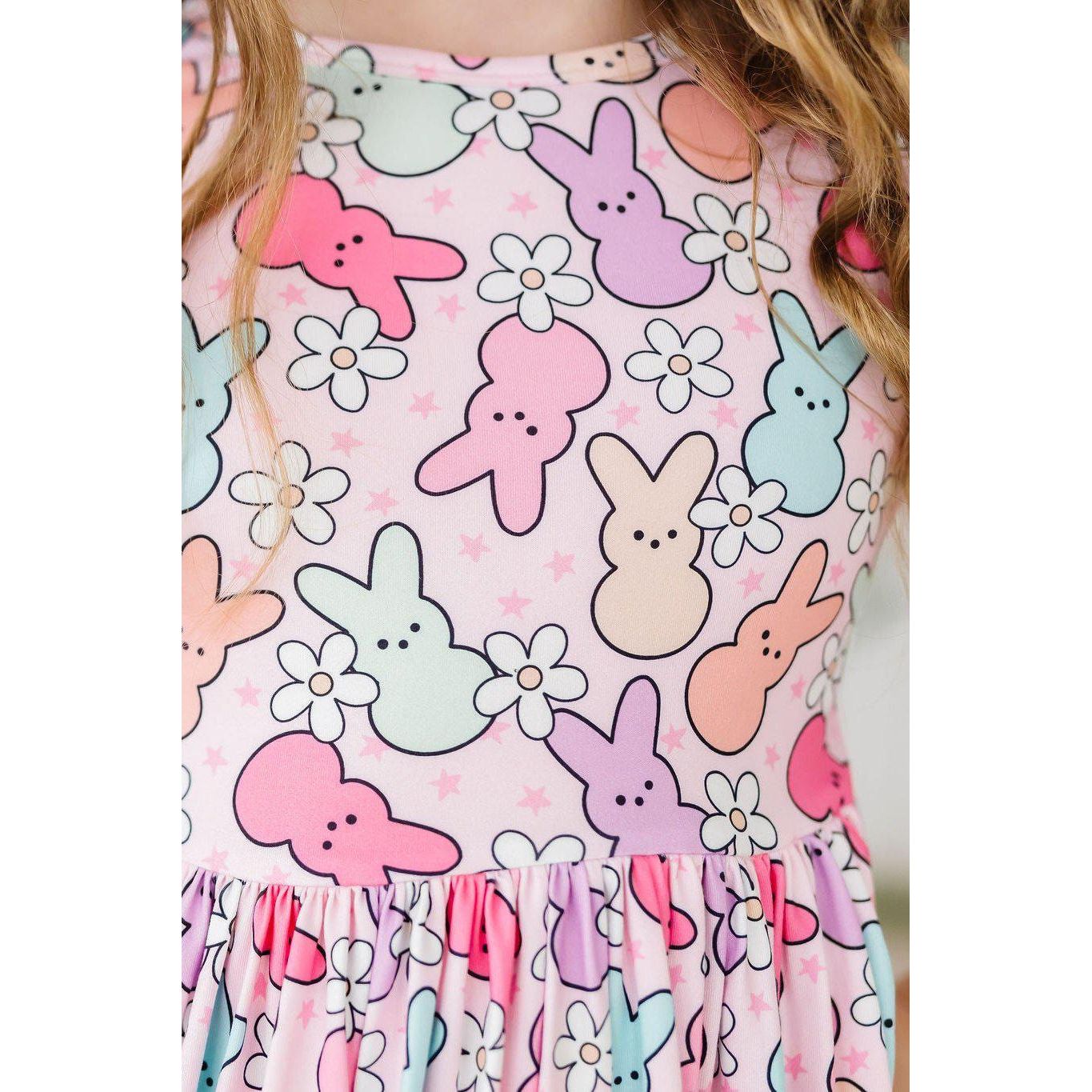 Hangin with my Peeps 3/4 Sleeve Pocket Twirl Dress