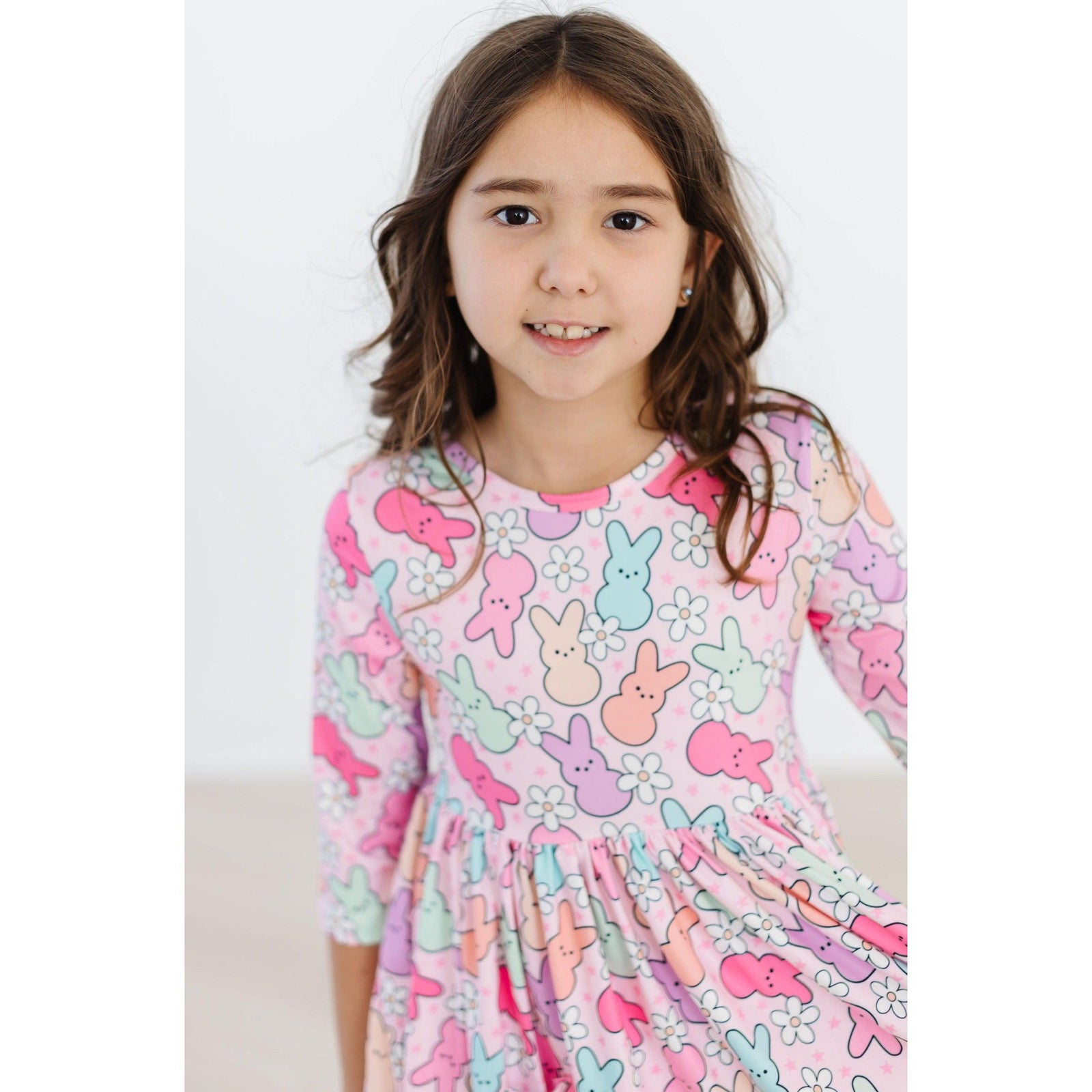 Hangin with my Peeps 3/4 Sleeve Pocket Twirl Dress