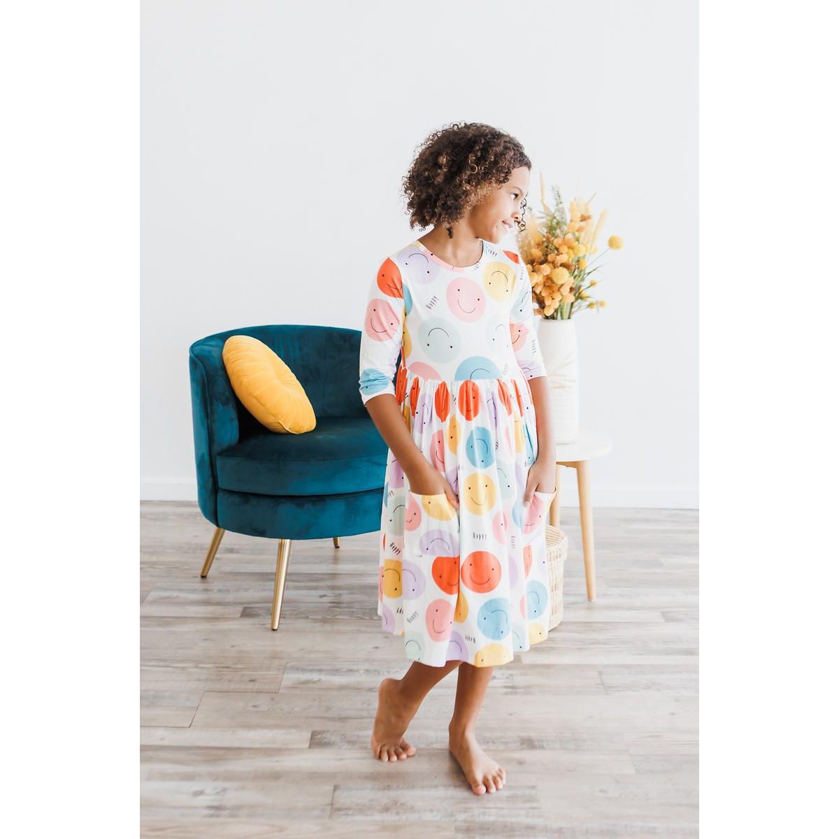 Happy Days 3/4 Pocket Twirl Dress