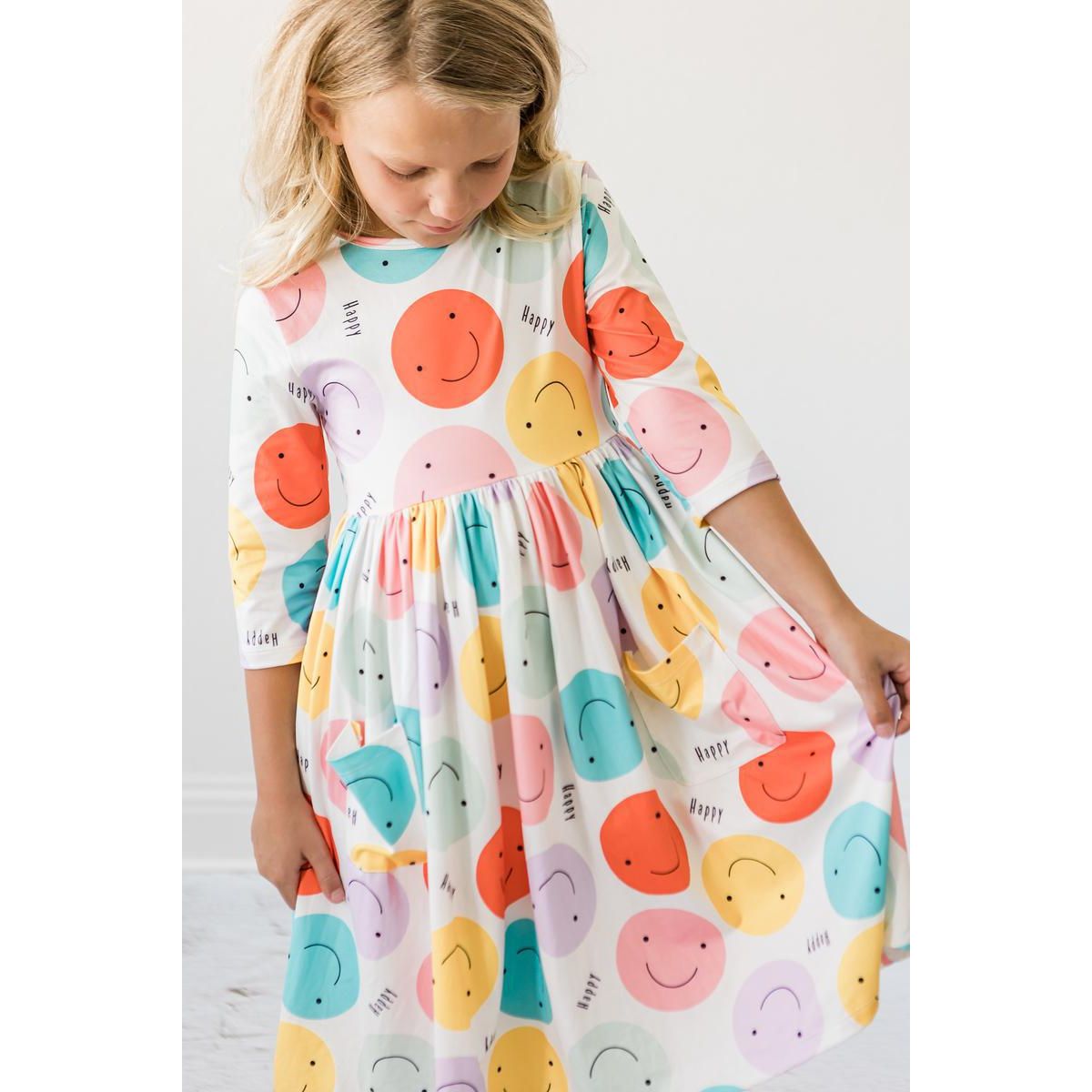 Happy Days 3/4 Pocket Twirl Dress