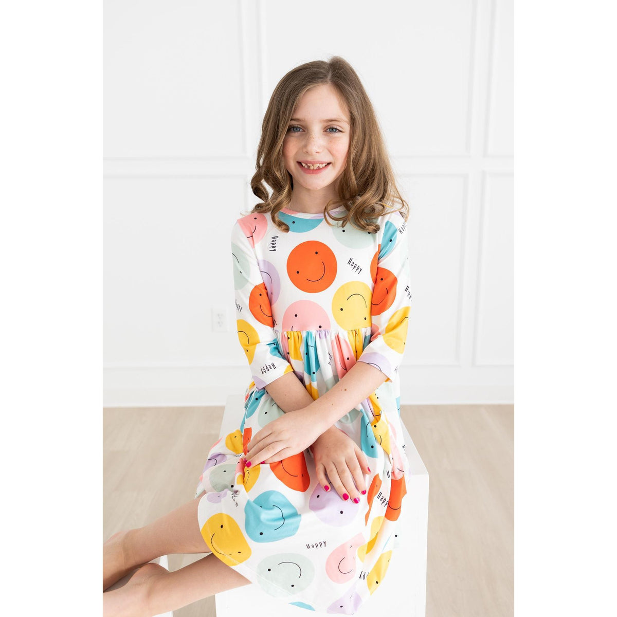 Happy Days 3/4 Pocket Twirl Dress