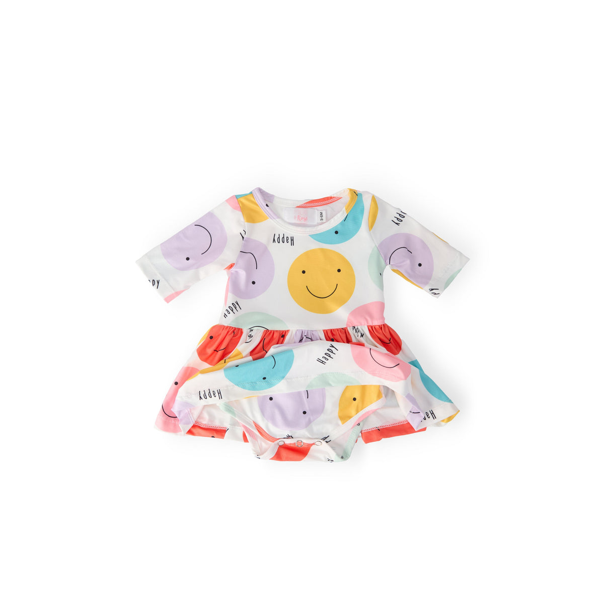 Happy Days 3/4 Sleeve Twirl Bodysuit
