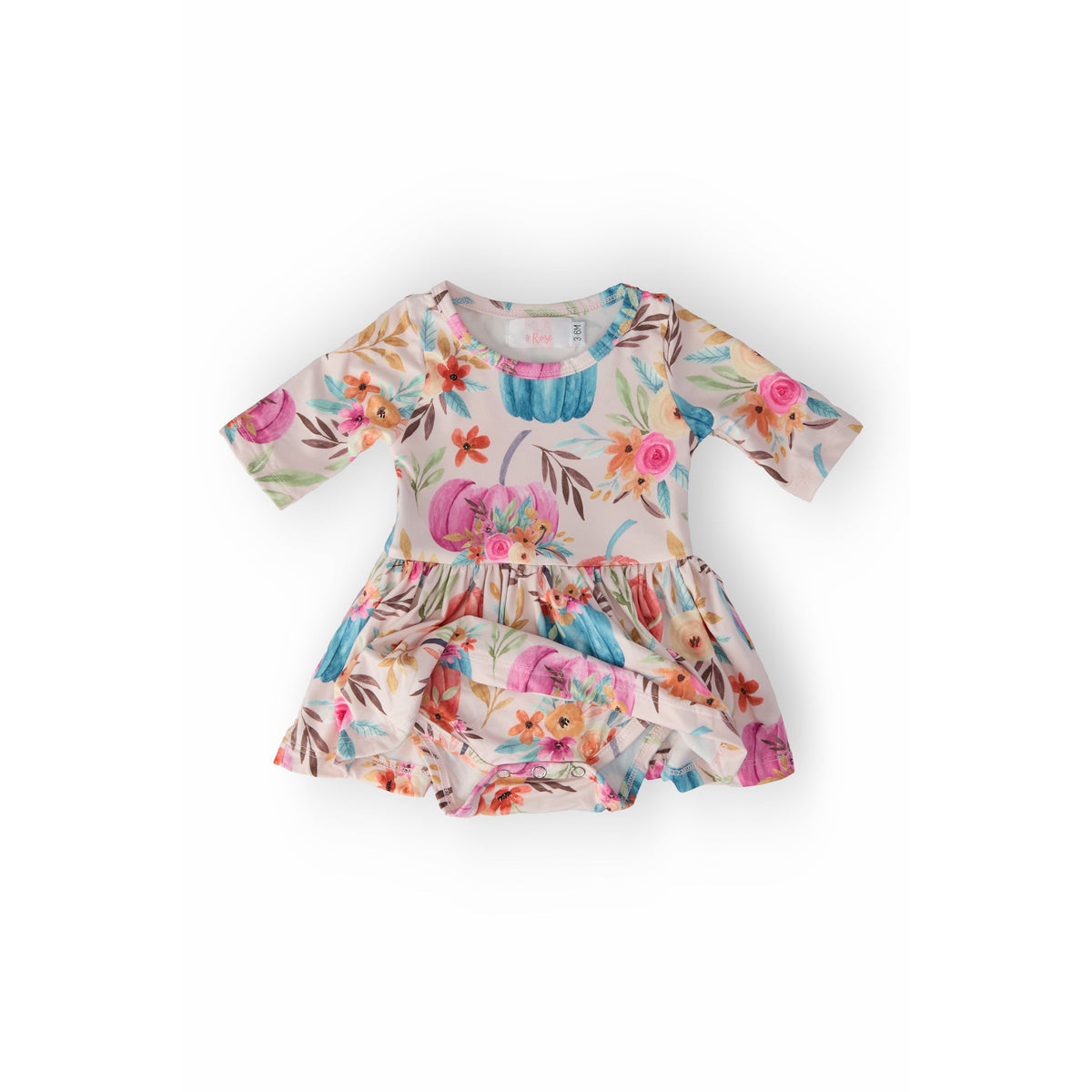 Harvest Blooms 3/4 Sleeve Twirl Bodysuit
