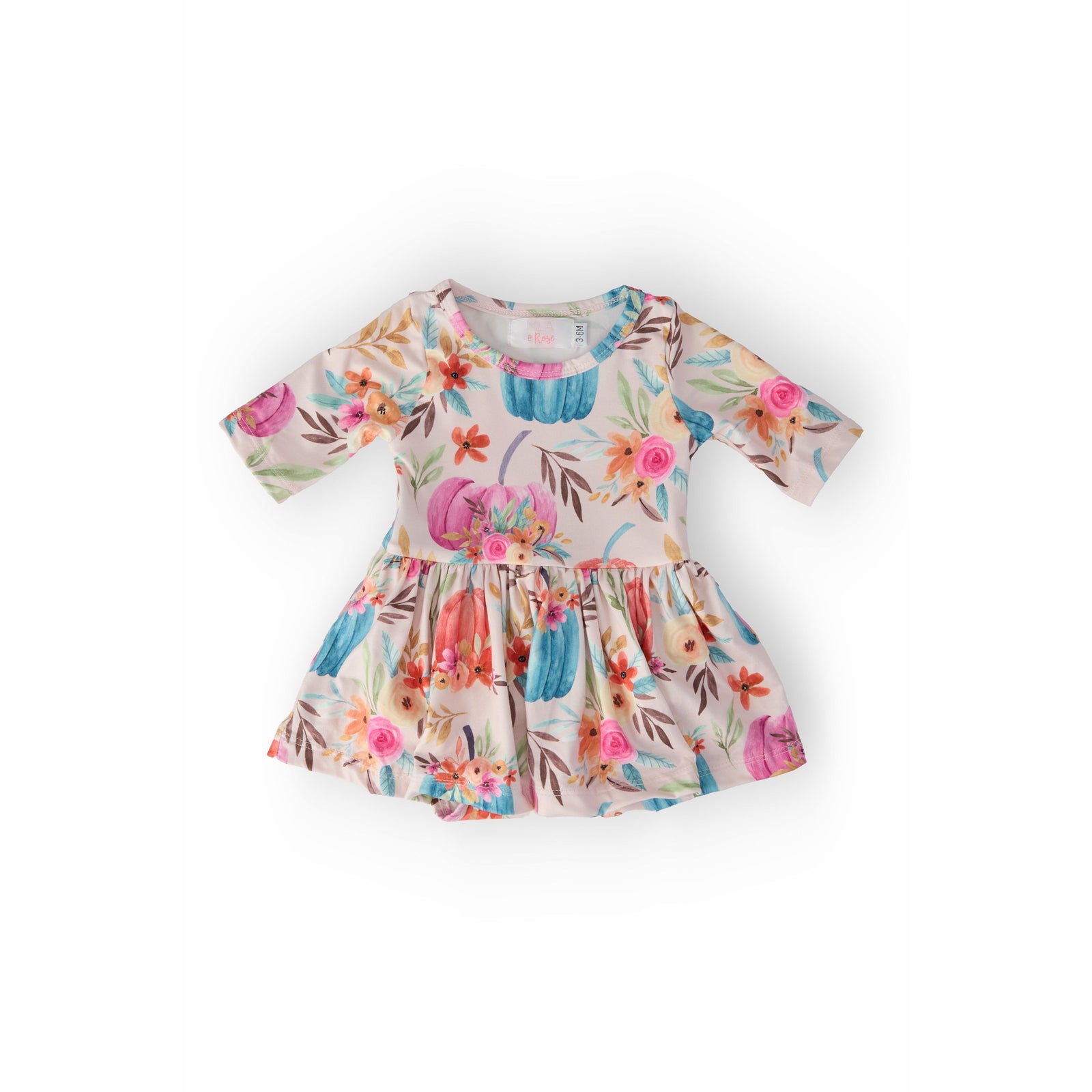 Harvest Blooms 3/4 Sleeve Twirl Bodysuit