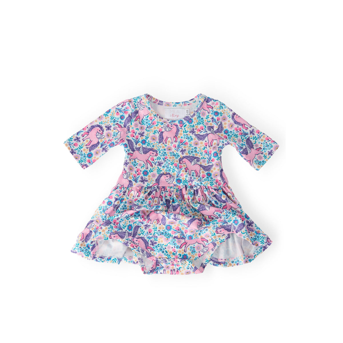 Head in the Clouds 3/4 Sleeve Twirl Bodysuit