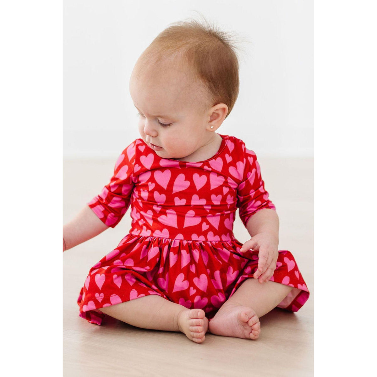 Hearts & Hugs 3/4 Sleeve Twirl Bodysuit