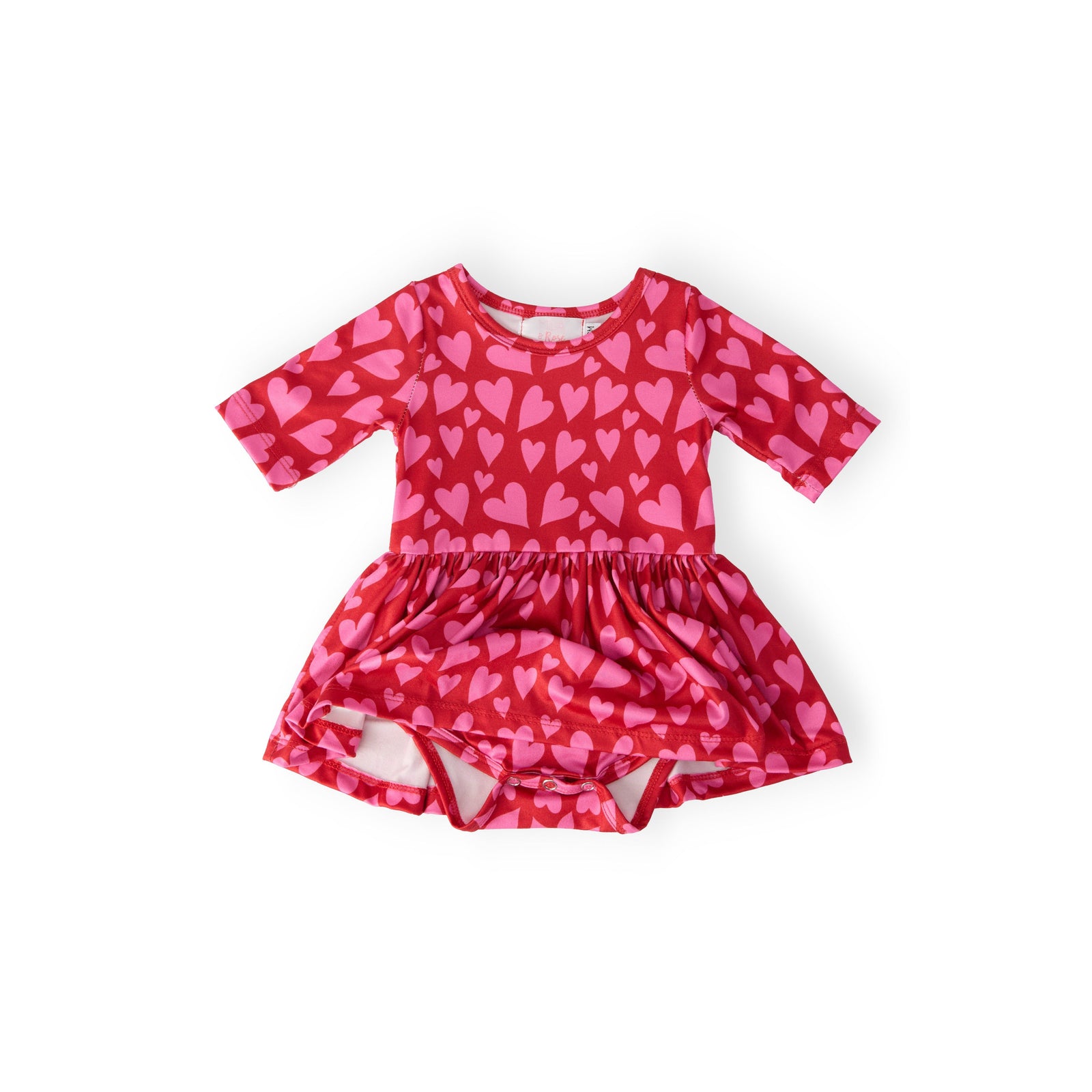 Hearts & Hugs 3/4 Sleeve Twirl Bodysuit