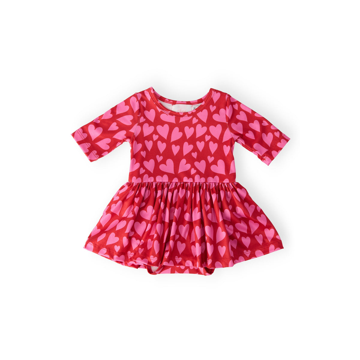 Hearts &amp; Hugs 3/4 Sleeve Twirl Bodysuit