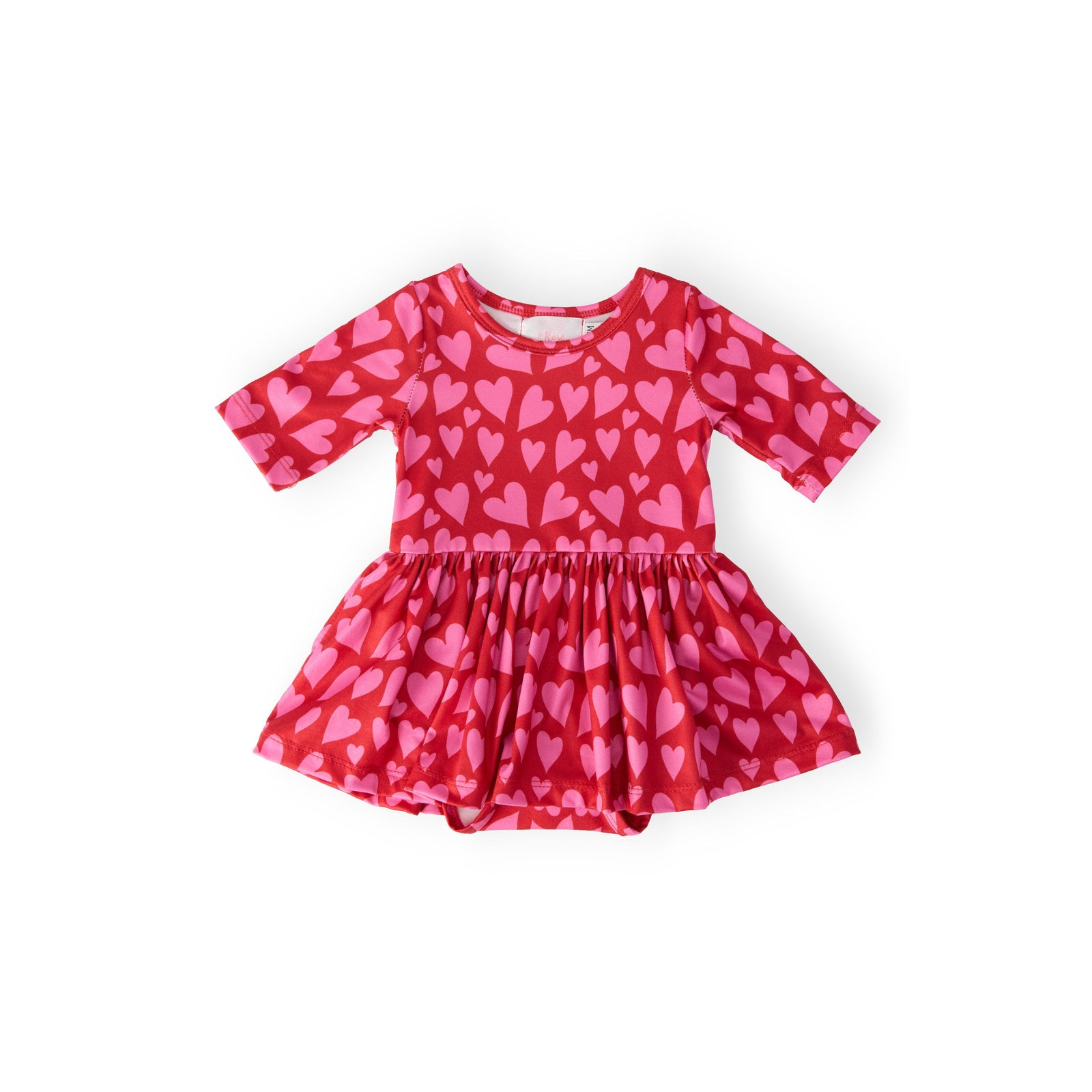 Hearts & Hugs 3/4 Sleeve Twirl Bodysuit