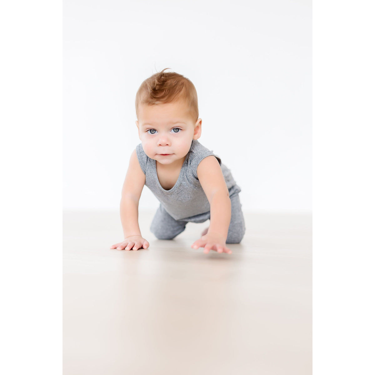 Heather Gray Tank One-Piece Jogger