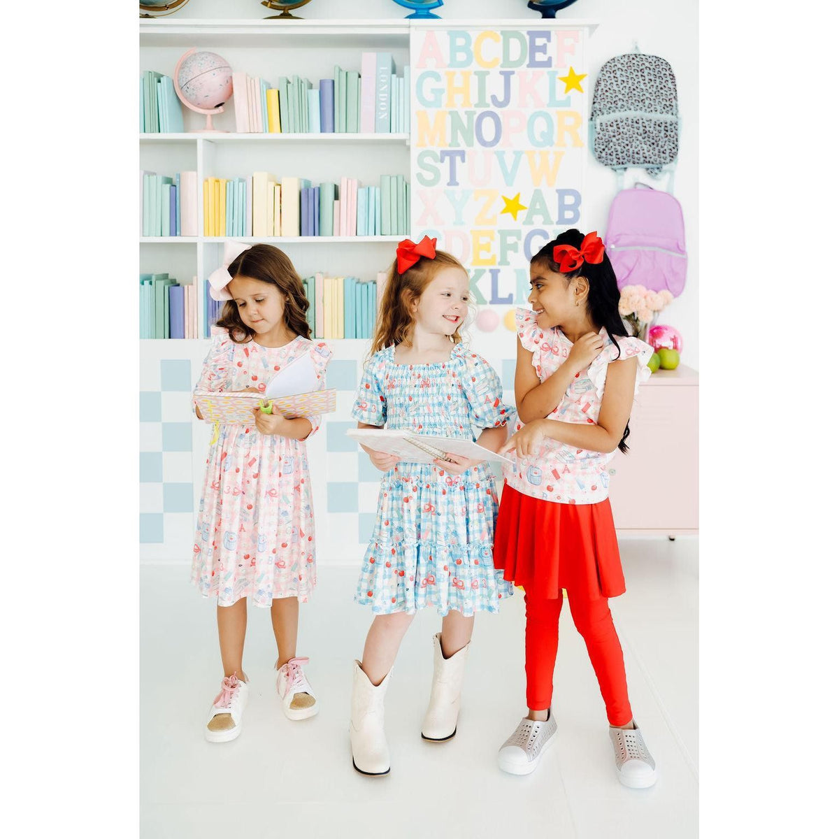 Honor Roll Smocked Ruffle Dress