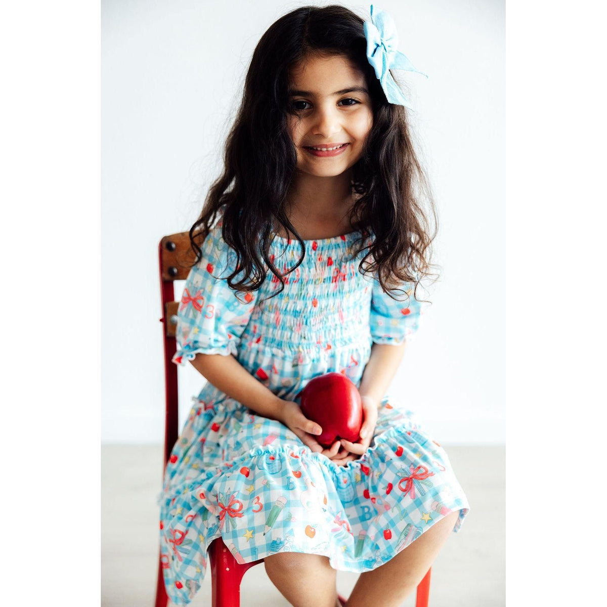 Honor Roll Smocked Ruffle Dress