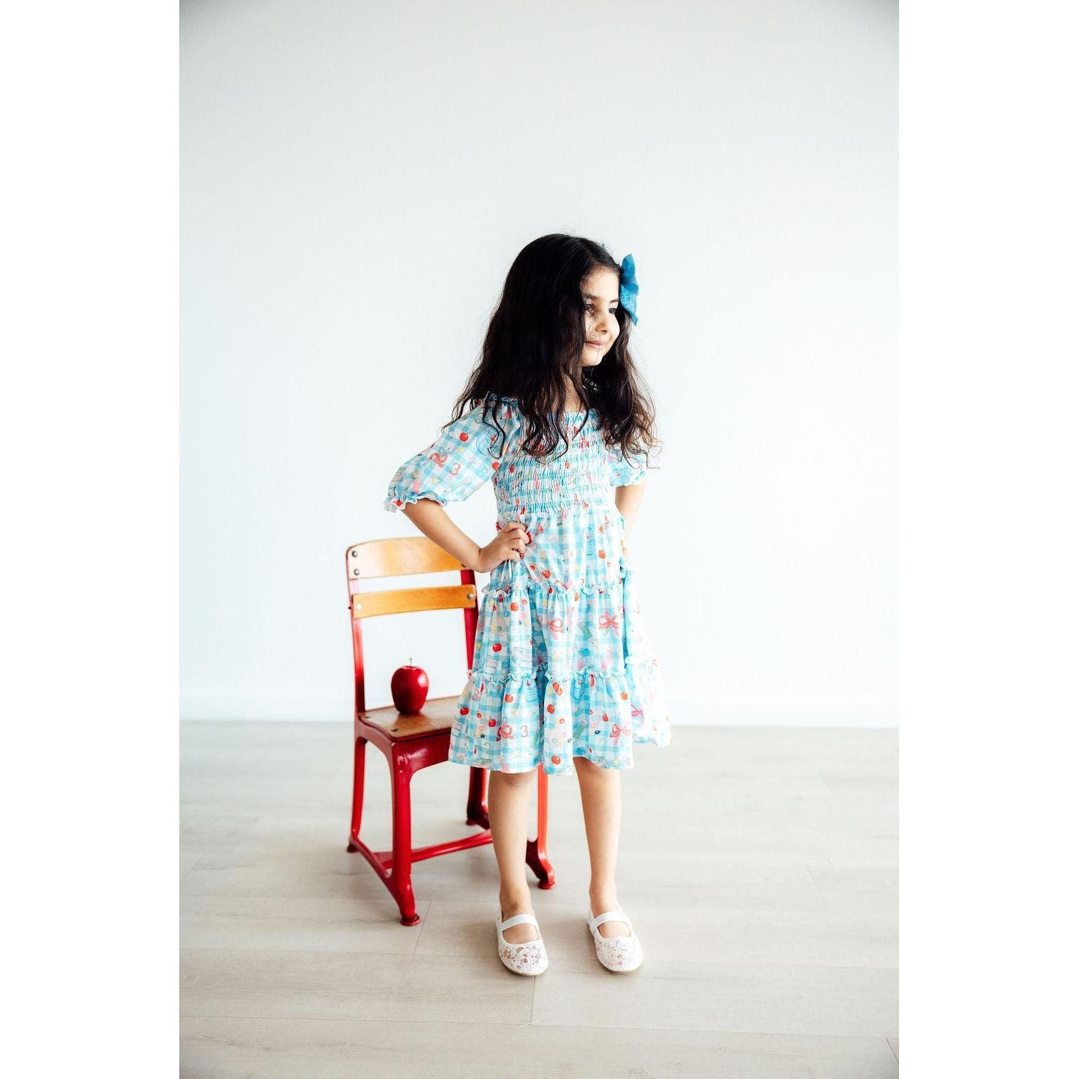 Honor Roll Smocked Ruffle Dress
