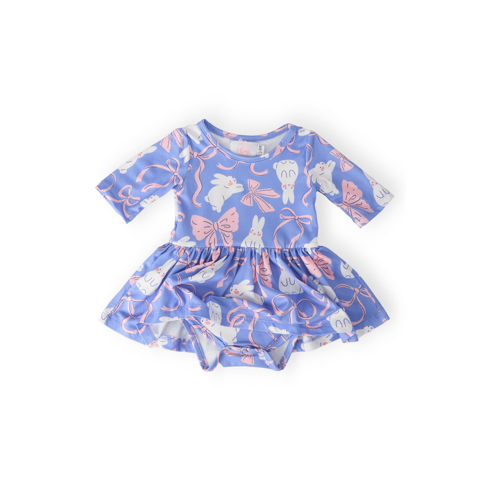 Hop, Skip & Twirl 3/4 Sleeve Twirl Bodysuit