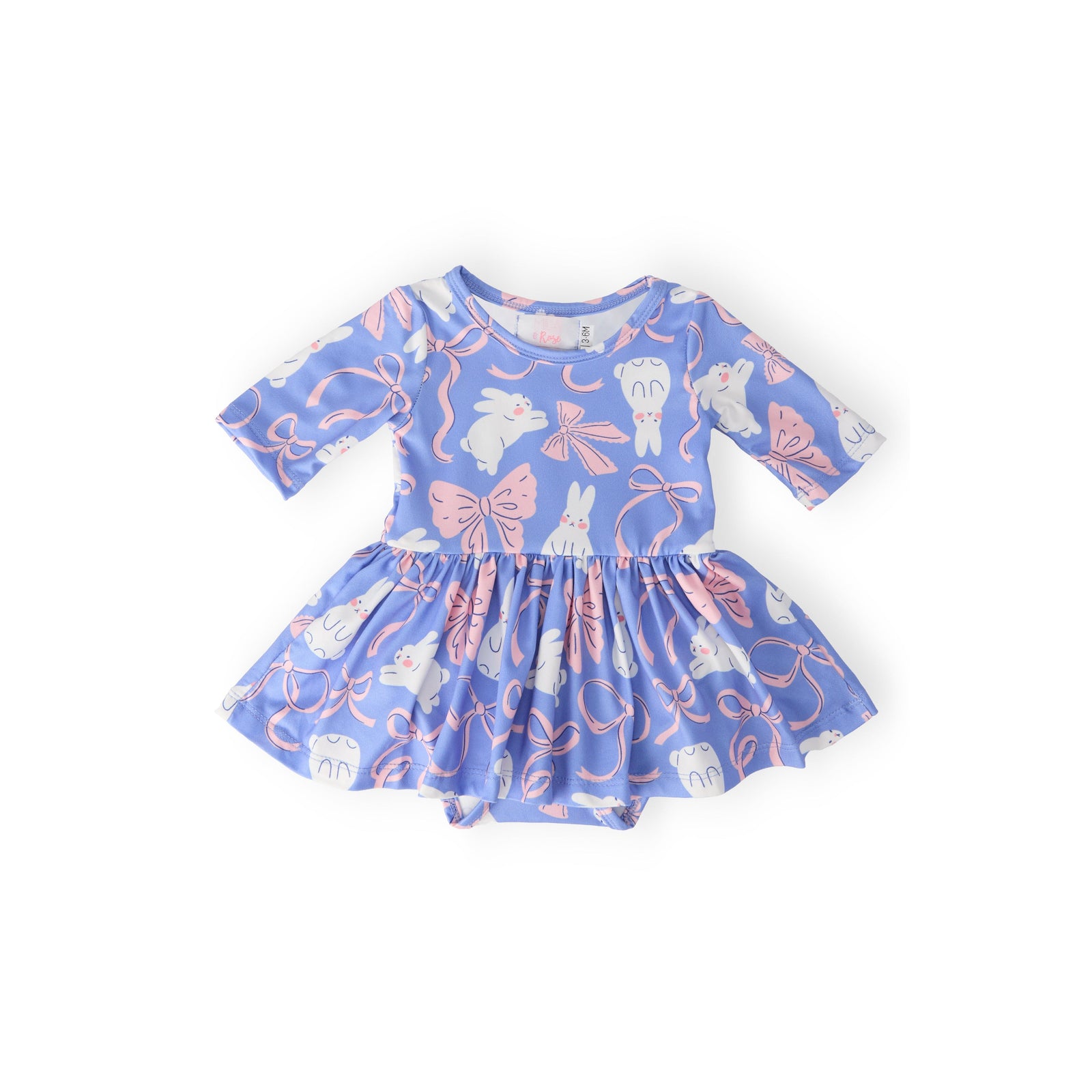 Hop, Skip & Twirl 3/4 Sleeve Twirl Bodysuit