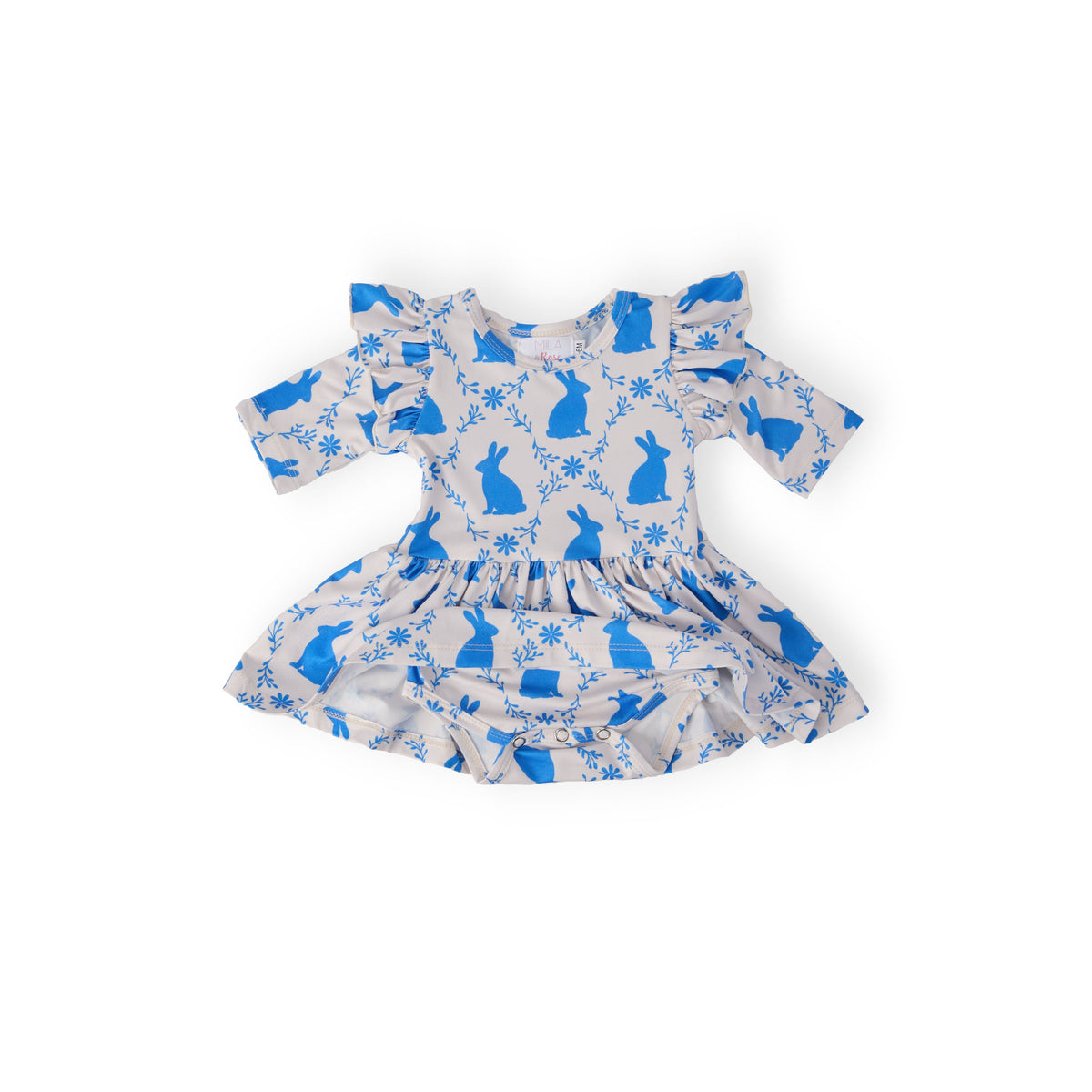 Hop 'til You Drop 3/4 Sleeve Twirl Flutter Bodysuit