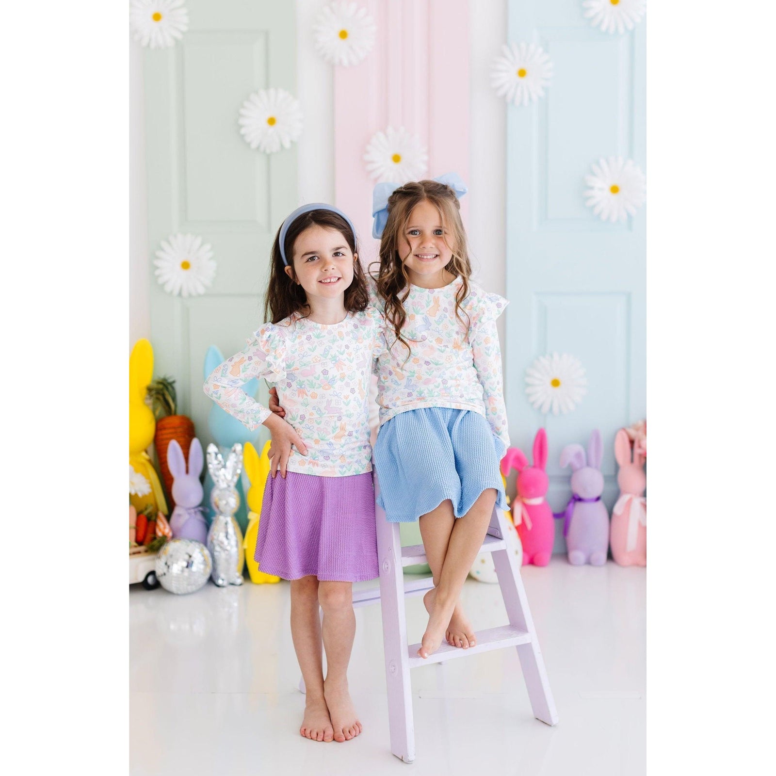 Hoppy Easter L/S Ruffle Tee