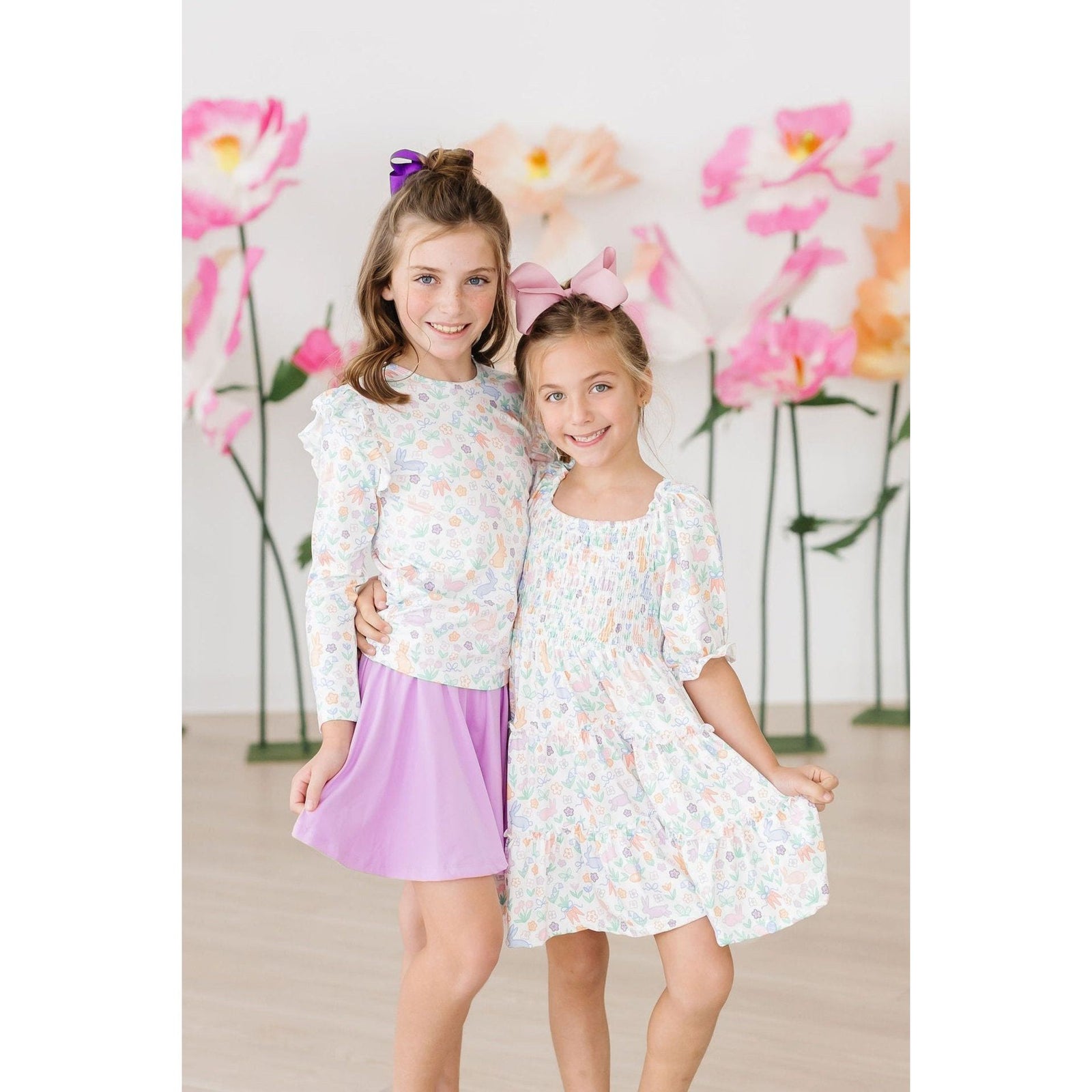 Hoppy Easter Smocked Ruffle Dress