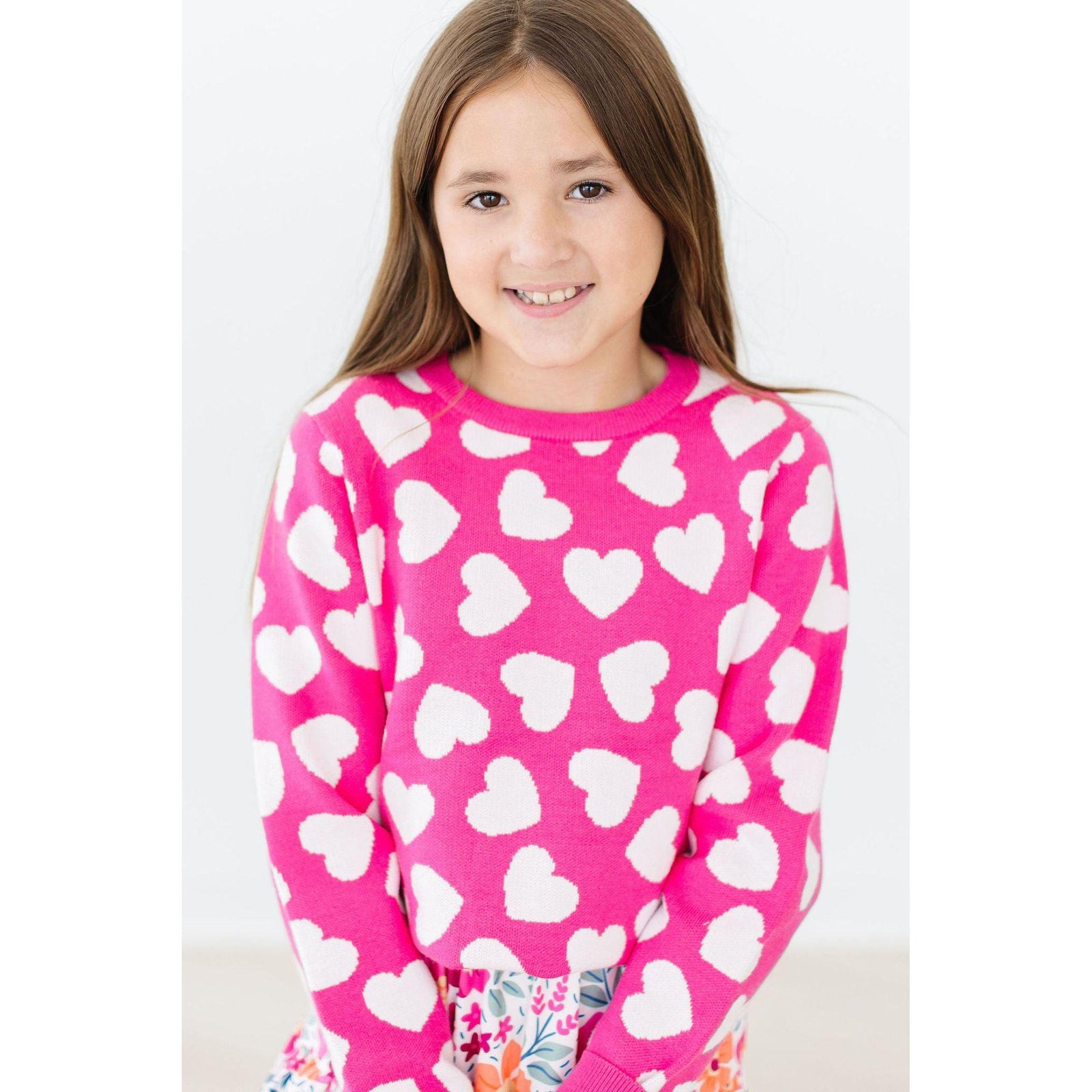 Hot Pink Hearts Sweater