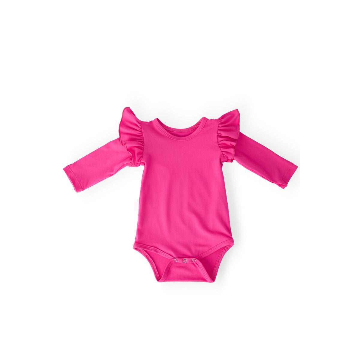 Hot Pink L/S Flutter Bodysuit