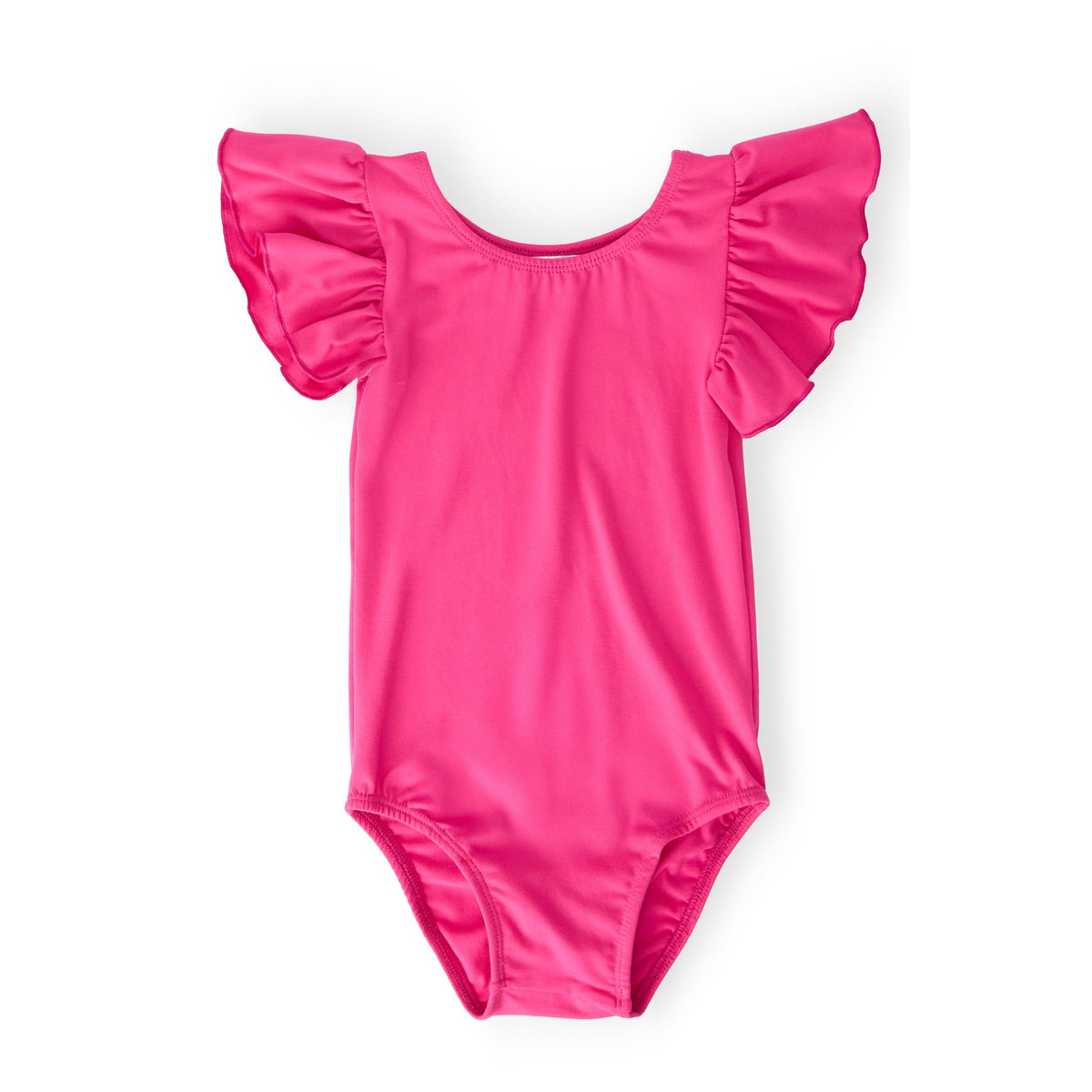 Hot Pink S/S Flutter Sleeve Leotard