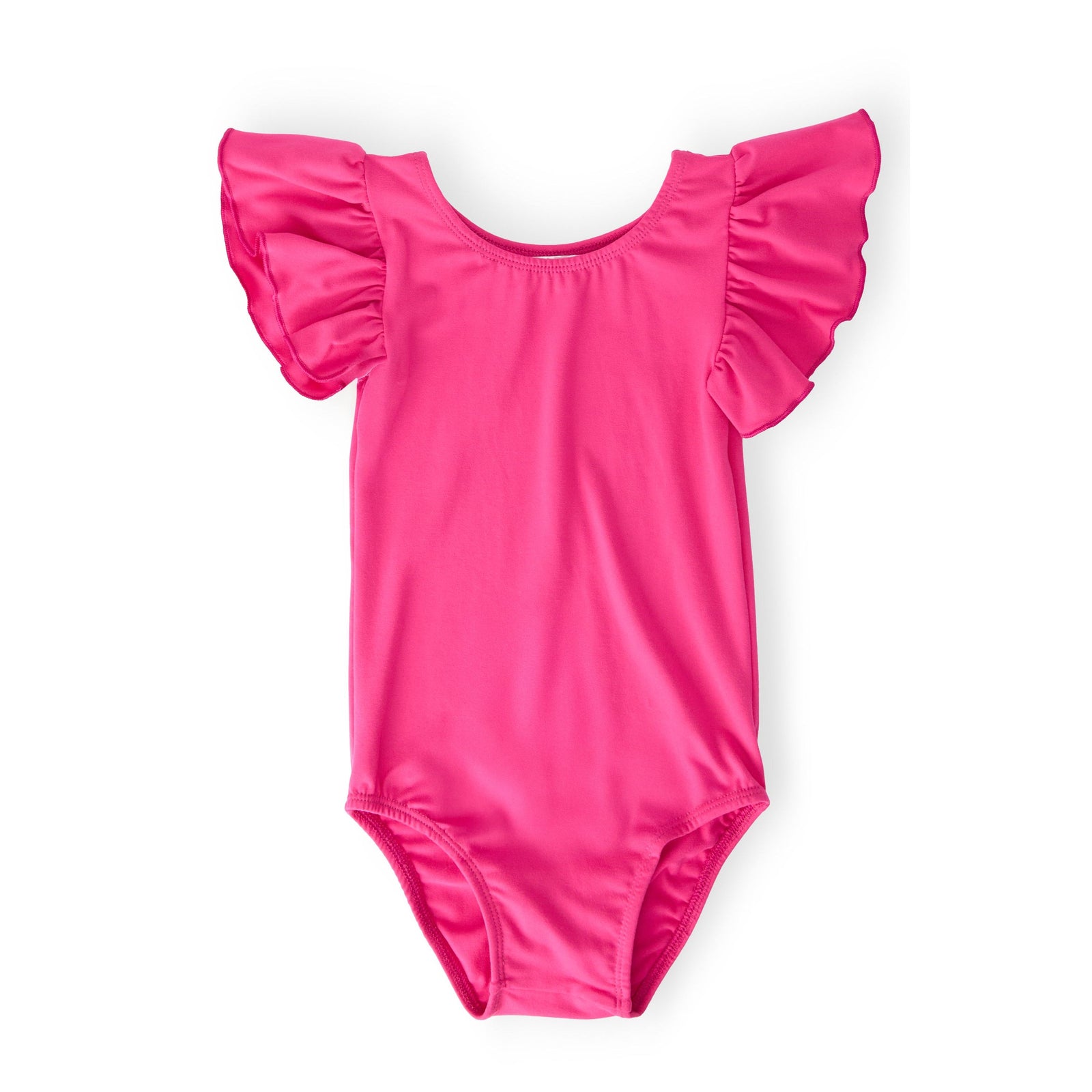 Hot Pink S/S Flutter Sleeve Leotard